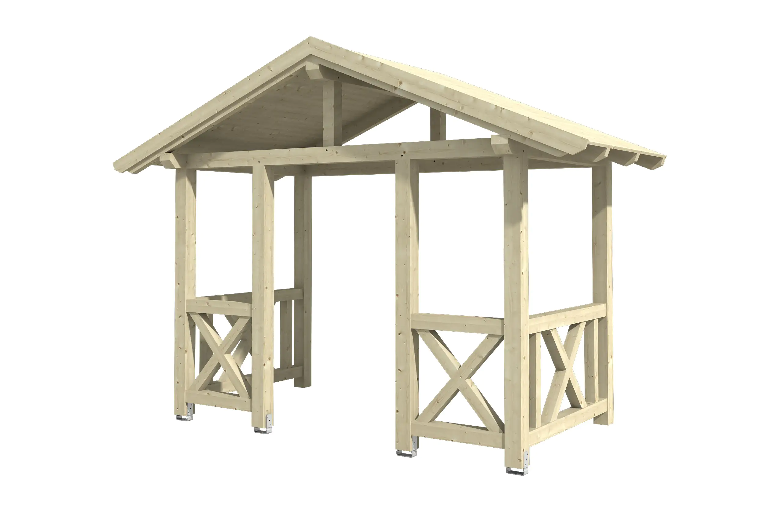 SKAN HOLZ Vordach Stralsund Typ 7 360 x 187 cm, natur