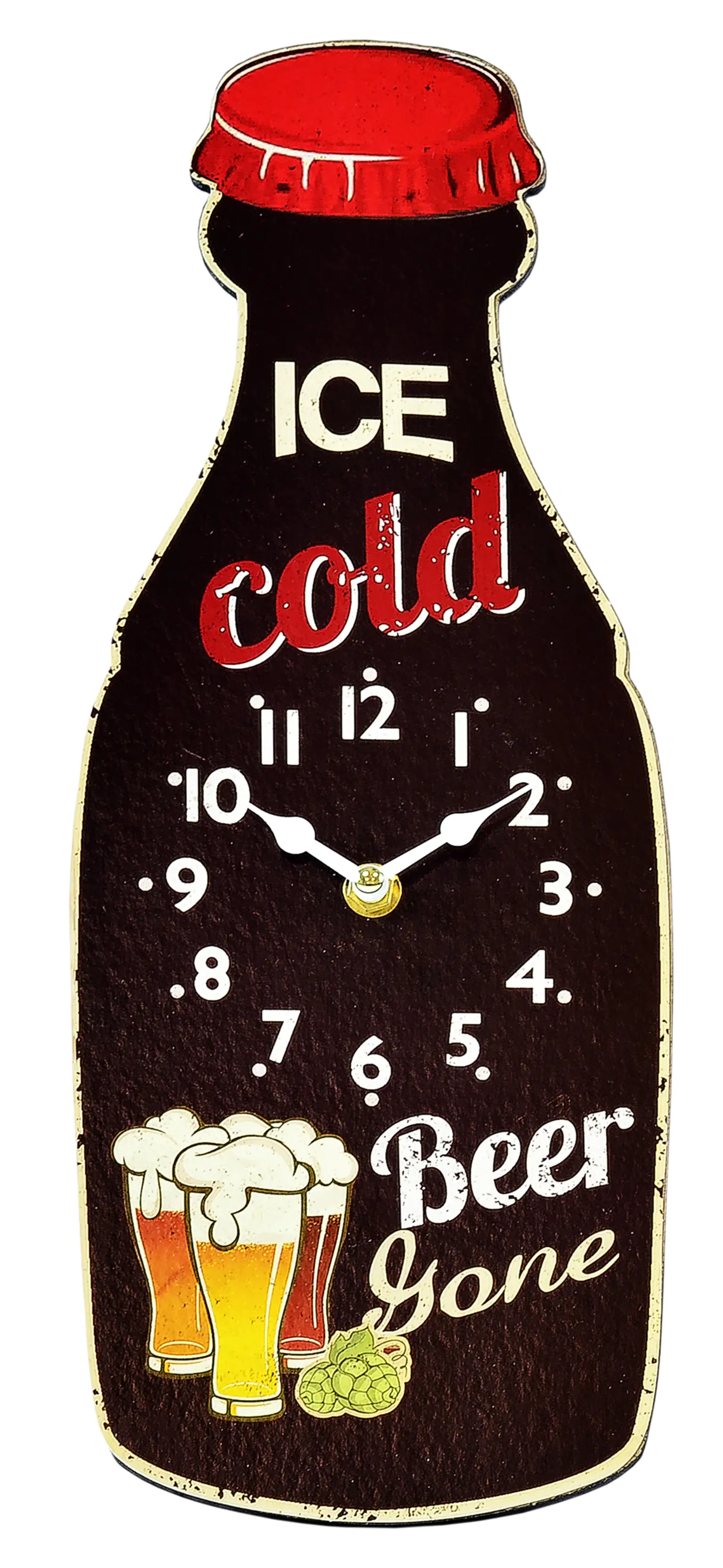 Proficell Wanduhr Ice cold beer