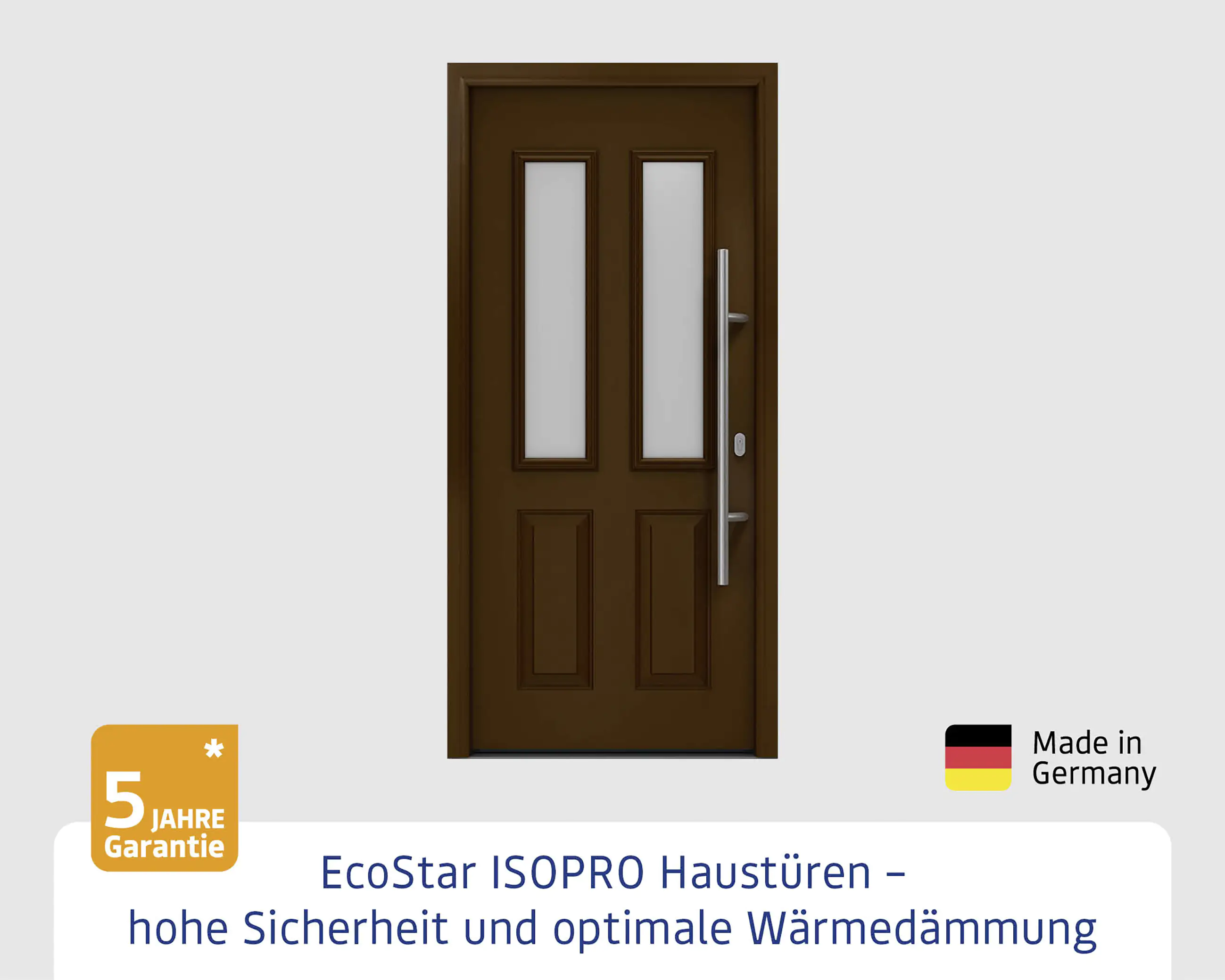 EcoStar Haustür ISOPRO IP 410S terrabraun 110 x 210 cm EcoStar Haustür ISOPRO IP 410S terrabraun 110 x 210 cm