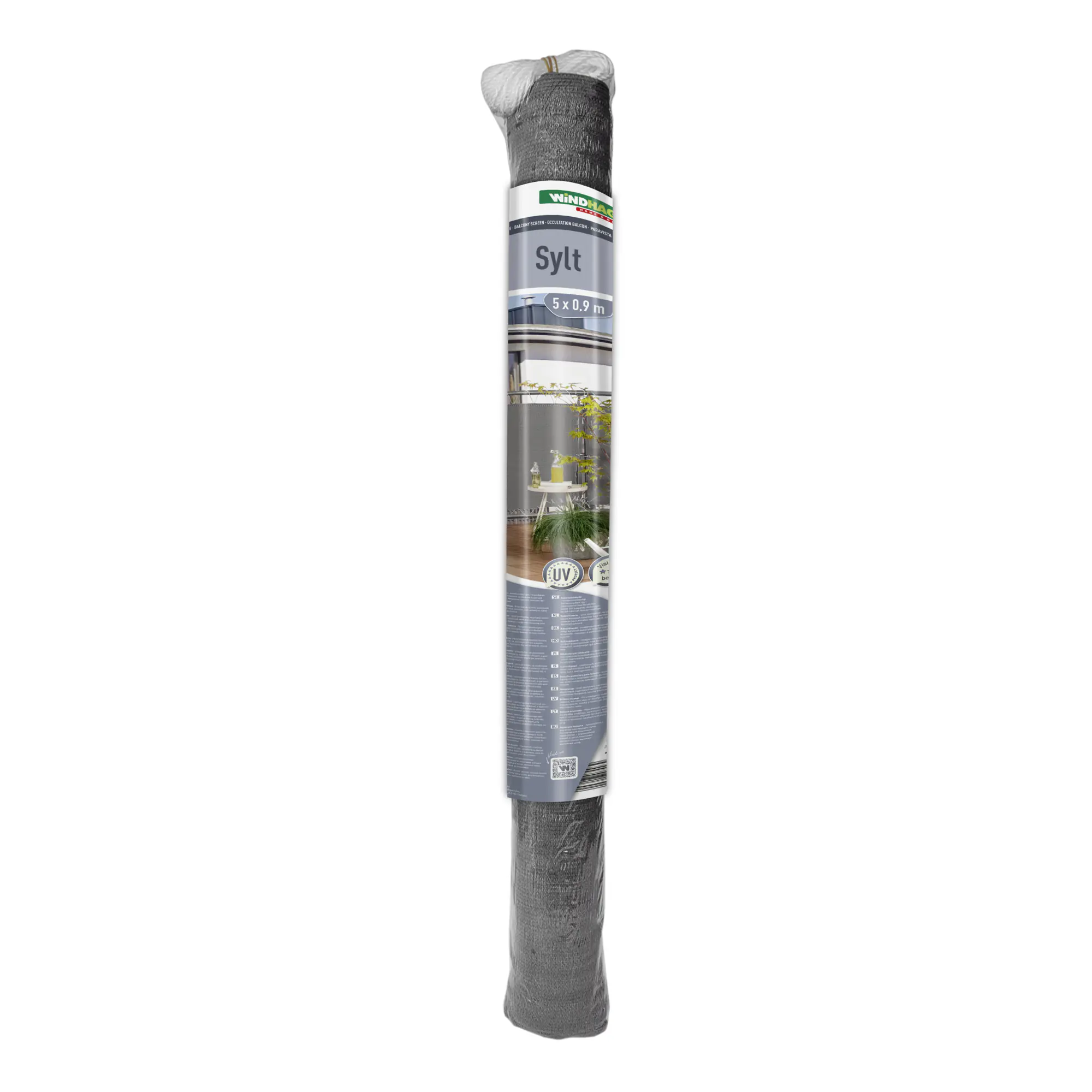 Windhager Balkonsichtschutz Sylt 0,9 x 5 m uni-grau Windhager Balkonsichtschutz Sylt 0,9 x 5 m uni-grau