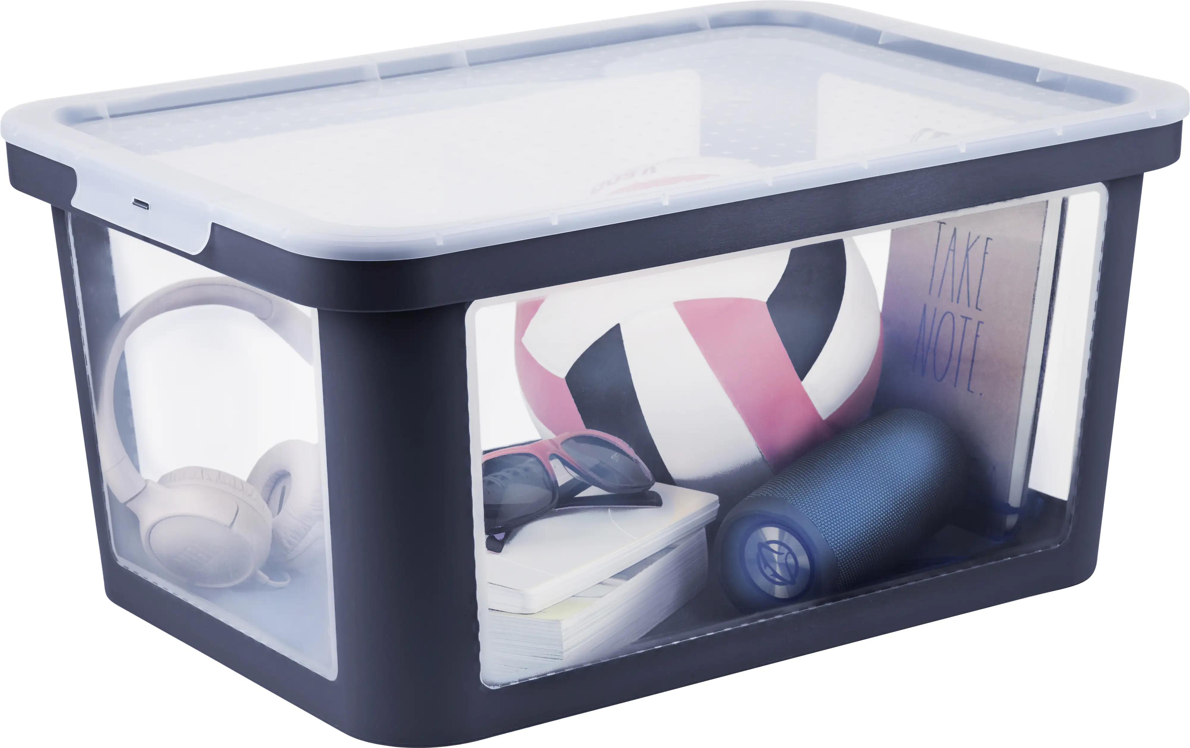Rotho Aufbewahrungsbox mit Deckel 45 L Albris midnight blau
