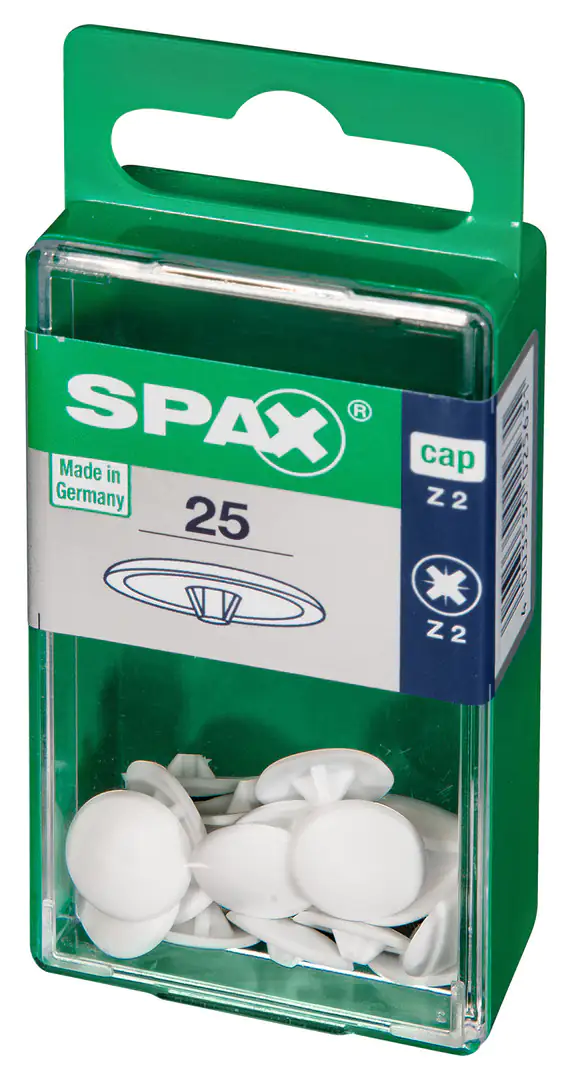 Spax Abdeckkappen weiß zum stecken (kreuz) - 25 Stk.