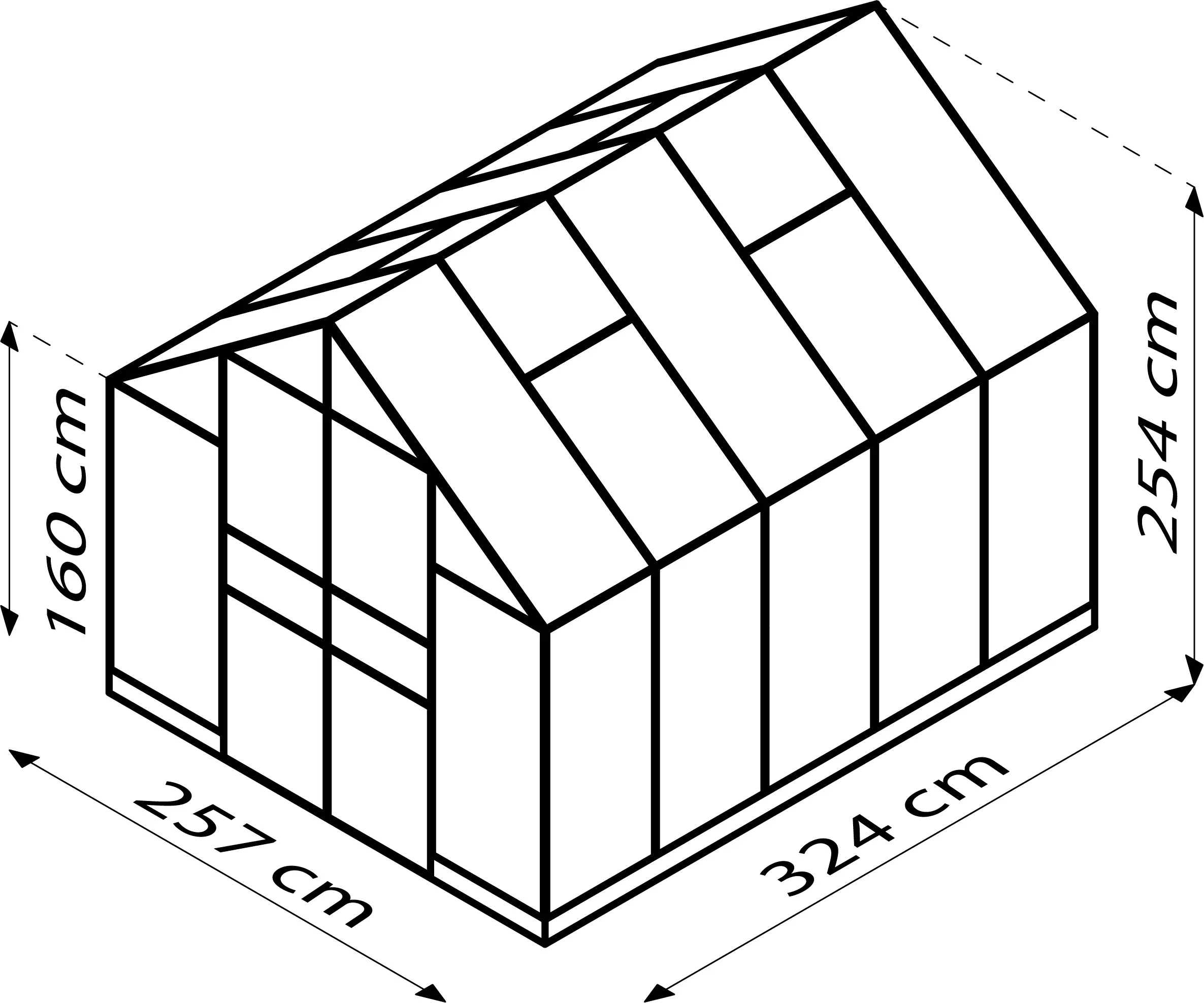 Vitavia Gewächshaus Domus 8300 257 x 324 cm 6 mm HPK