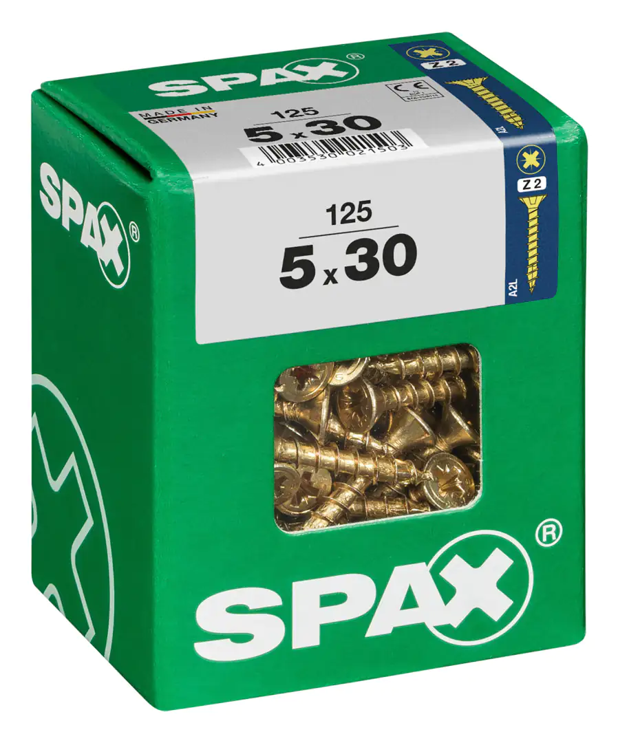 Spax Universalschrauben 5.0 x 30 mm PZ 2 - 125 Stk.