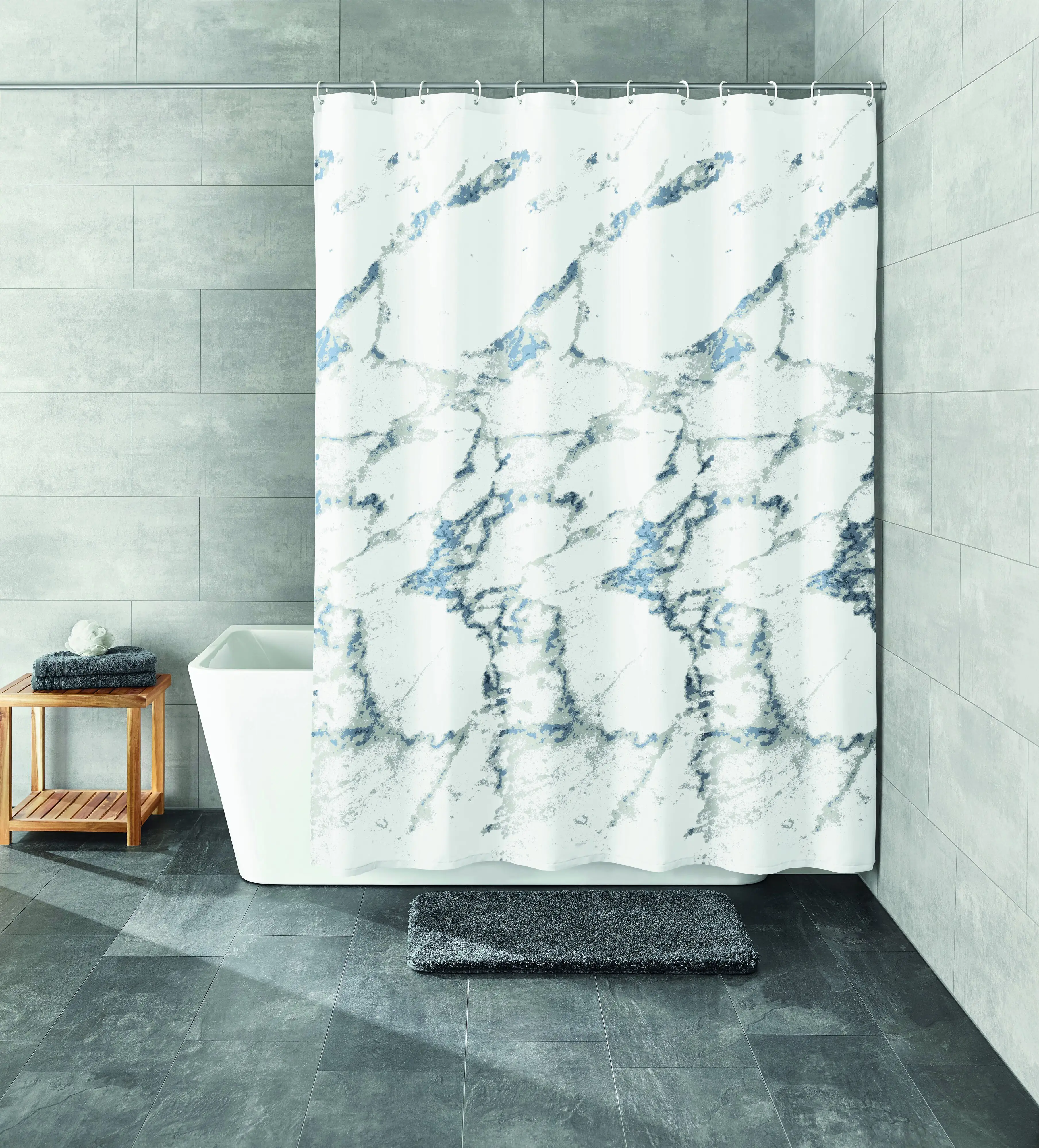 Kleine Wolke Duschvorhang Marble anthrazit, 180x200 cm Kleine Wolke Duschvorhang Marble anthrazit, 180x200 cm