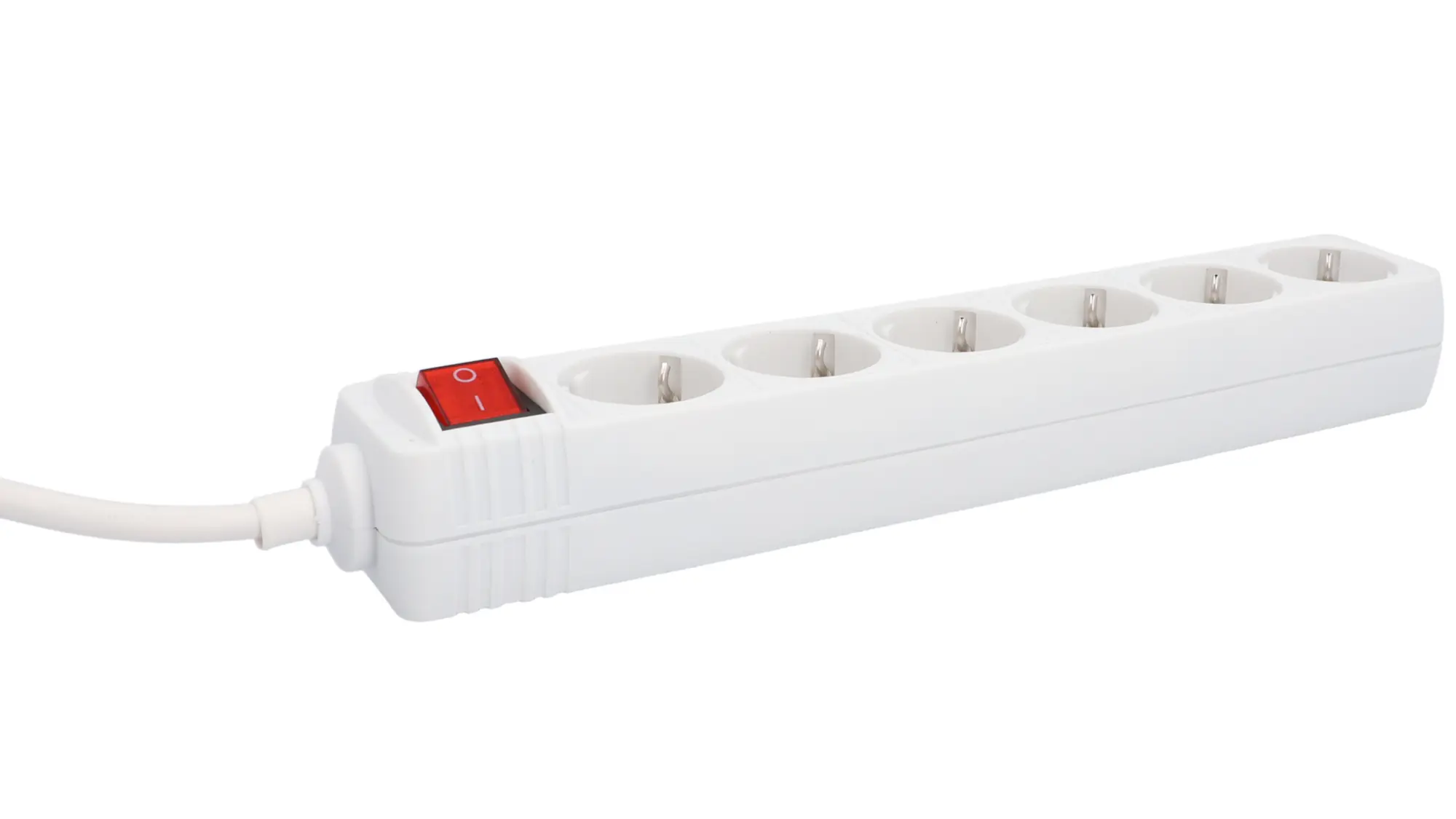 Unitec Tischsteckdose 6-fach mit Schalter 2 m