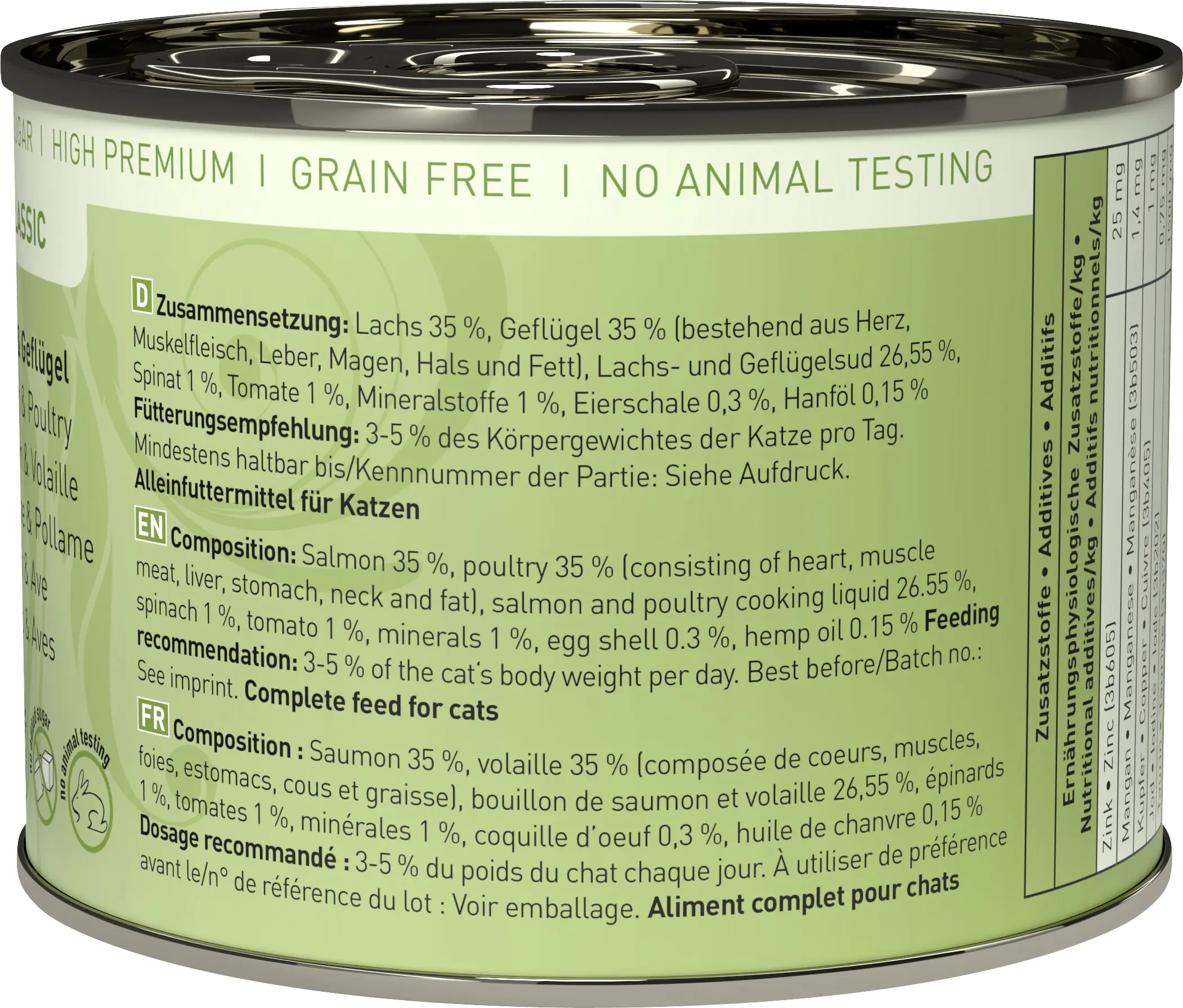Catz Finefood Katzenfutter Classic No. 5 Lachs & Geflügel 200 g