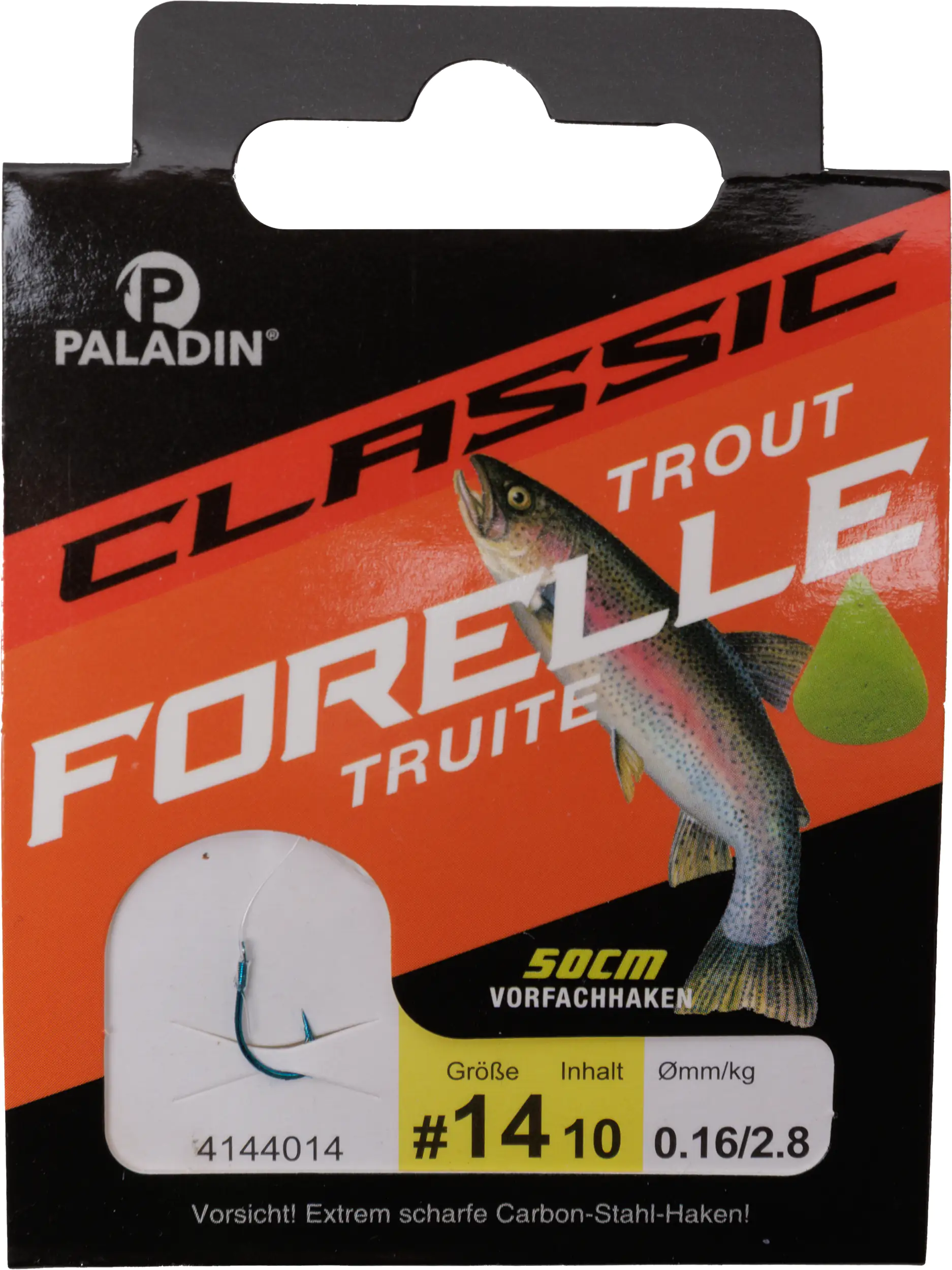 Paladin Forellenhaken gebunden Größe 14 50 cm 10 Stück blau Paladin Forellenhaken gebunden Größe 14 50 cm 10 Stück blau