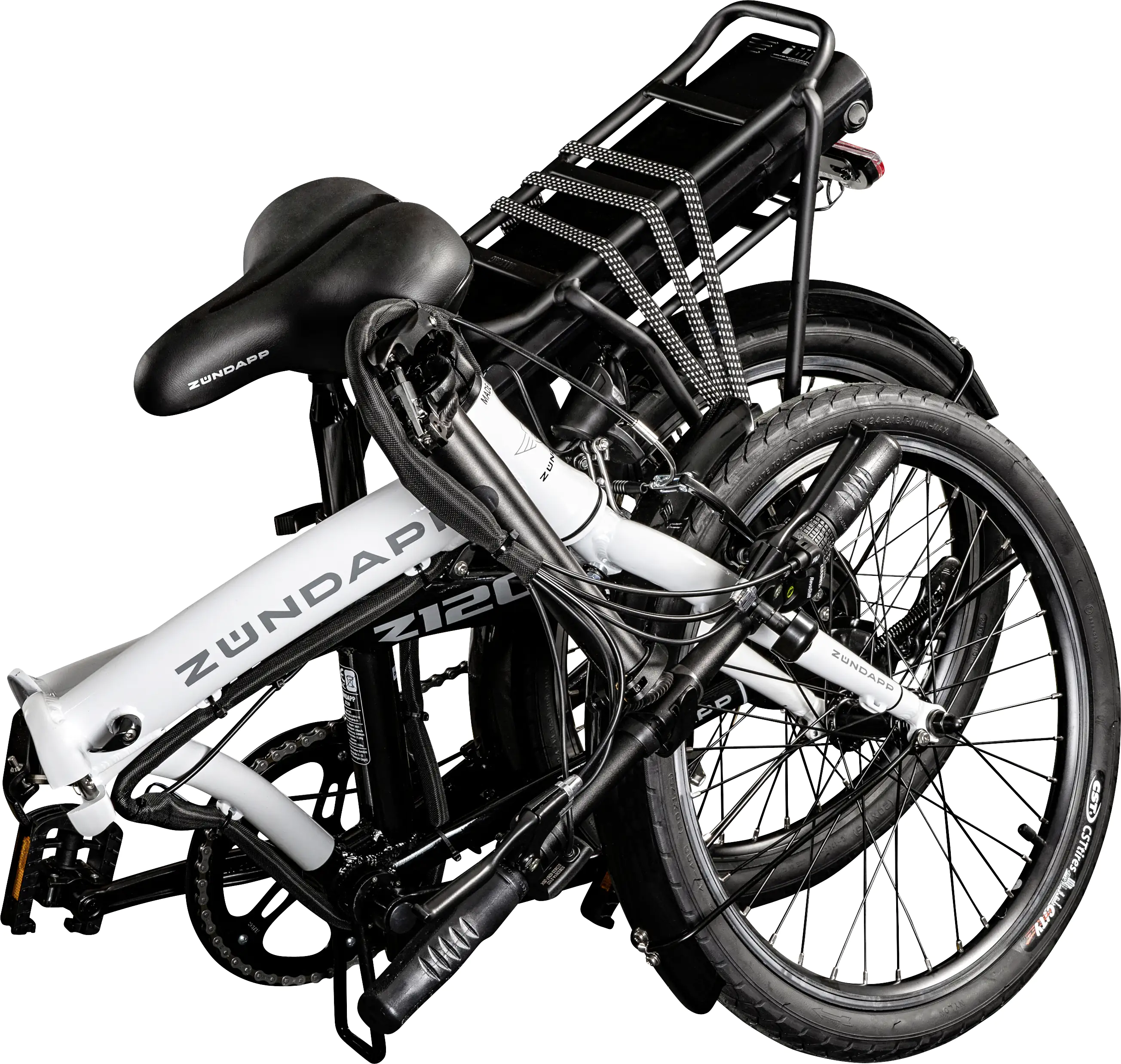 Zündapp E-Bike Faltrad Z120 20 Zoll RH 28cm 7-Gang 374,4 Wh schwarz weiß