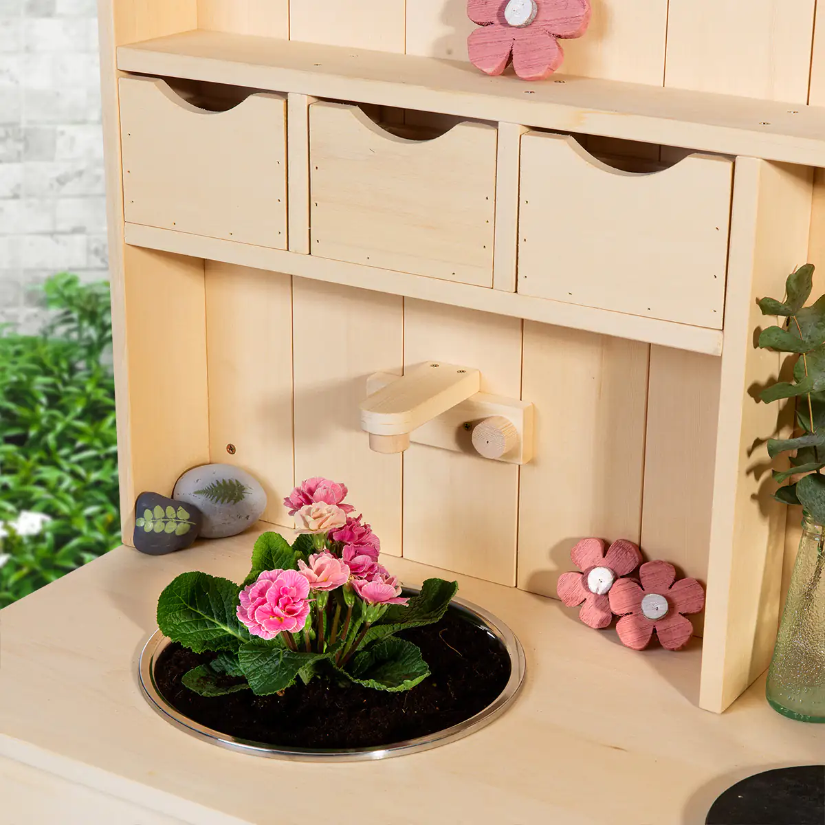 Muddy Buddy Matschküche Explorer natur 102 x 40 x 105 cm