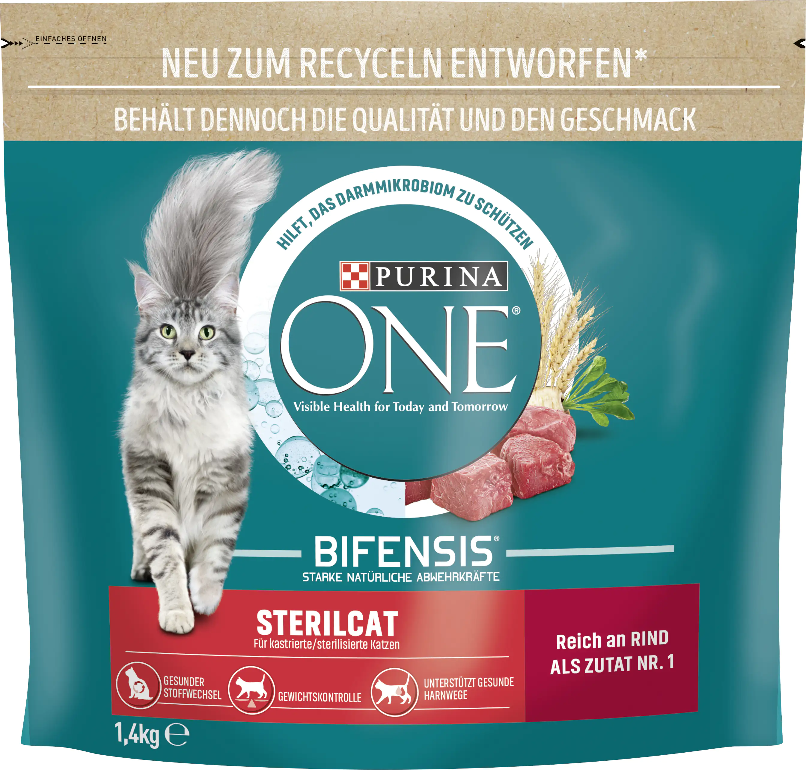 Purina One Sterilcat reich an Rind 1,4 kg Purina One Sterilcat reich an Rind 1,4 kg