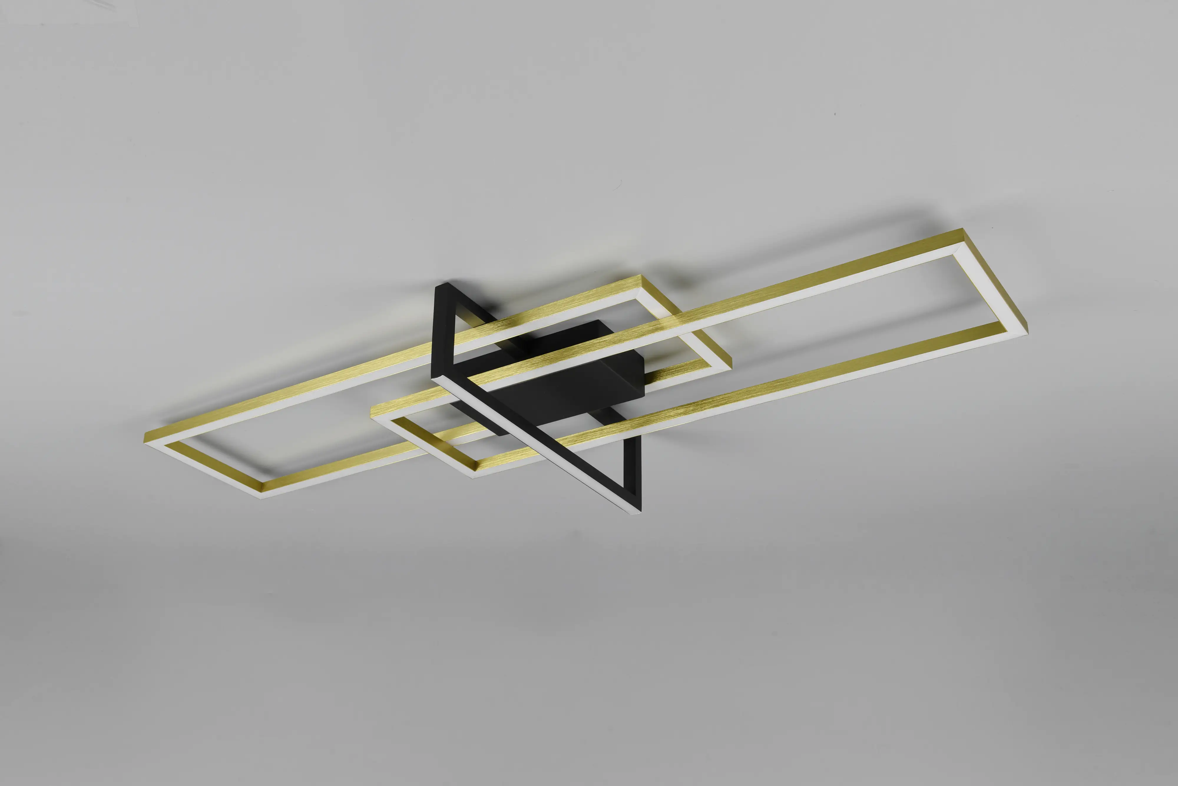 Trio LED Deckenleuchte Salinas schwarz, gold, Switch Dimmer