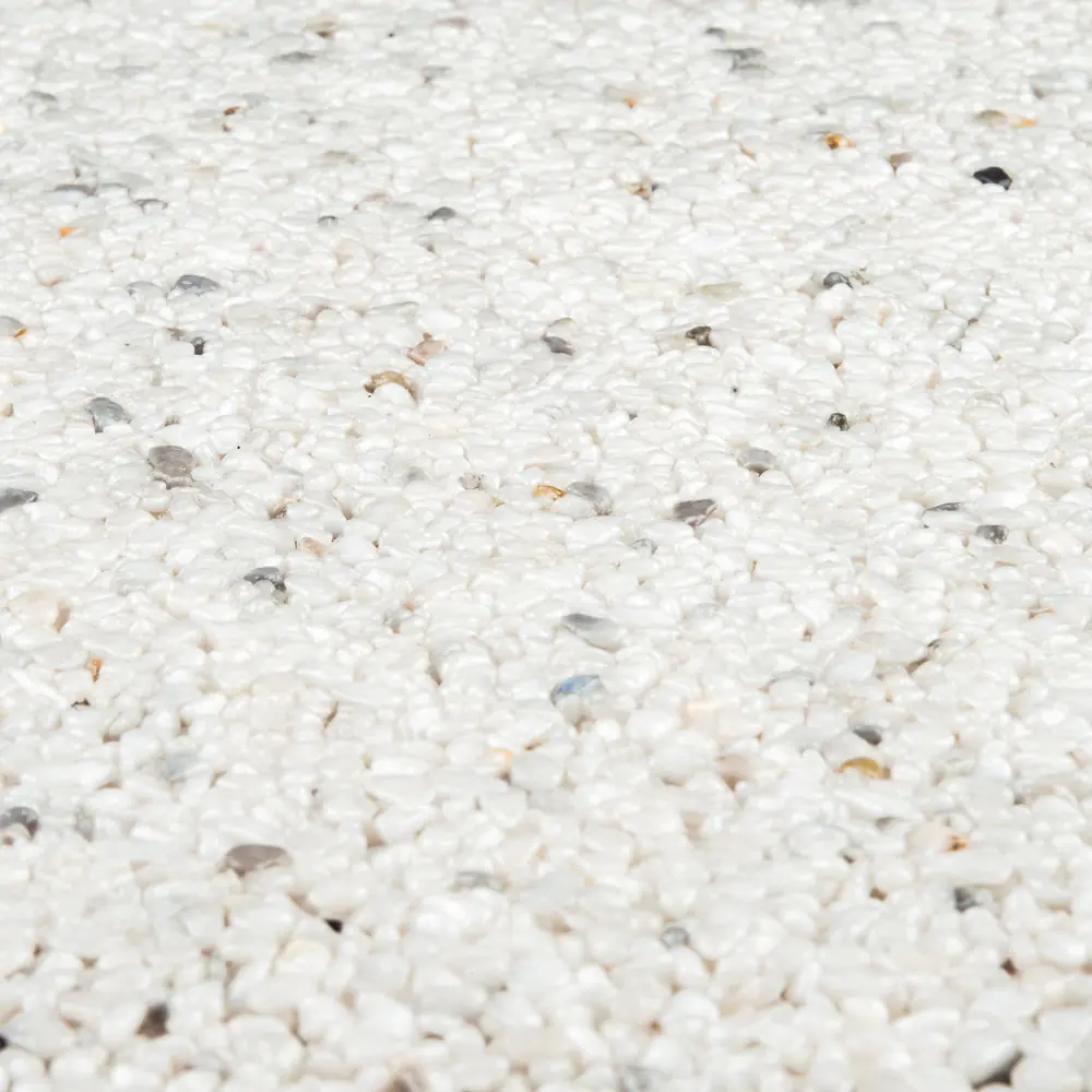 RAVELLO Steinteppich Boden Outdoor Körnung Fein Farbe weiss 15 kg Set
