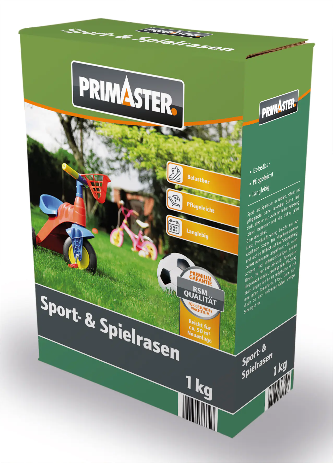Primaster Sport- und Spielrasen 1 kg für ca. 50 m² Produktbild: Primaster Sport- und Spielrasen 1 kg für ca. 50 m²