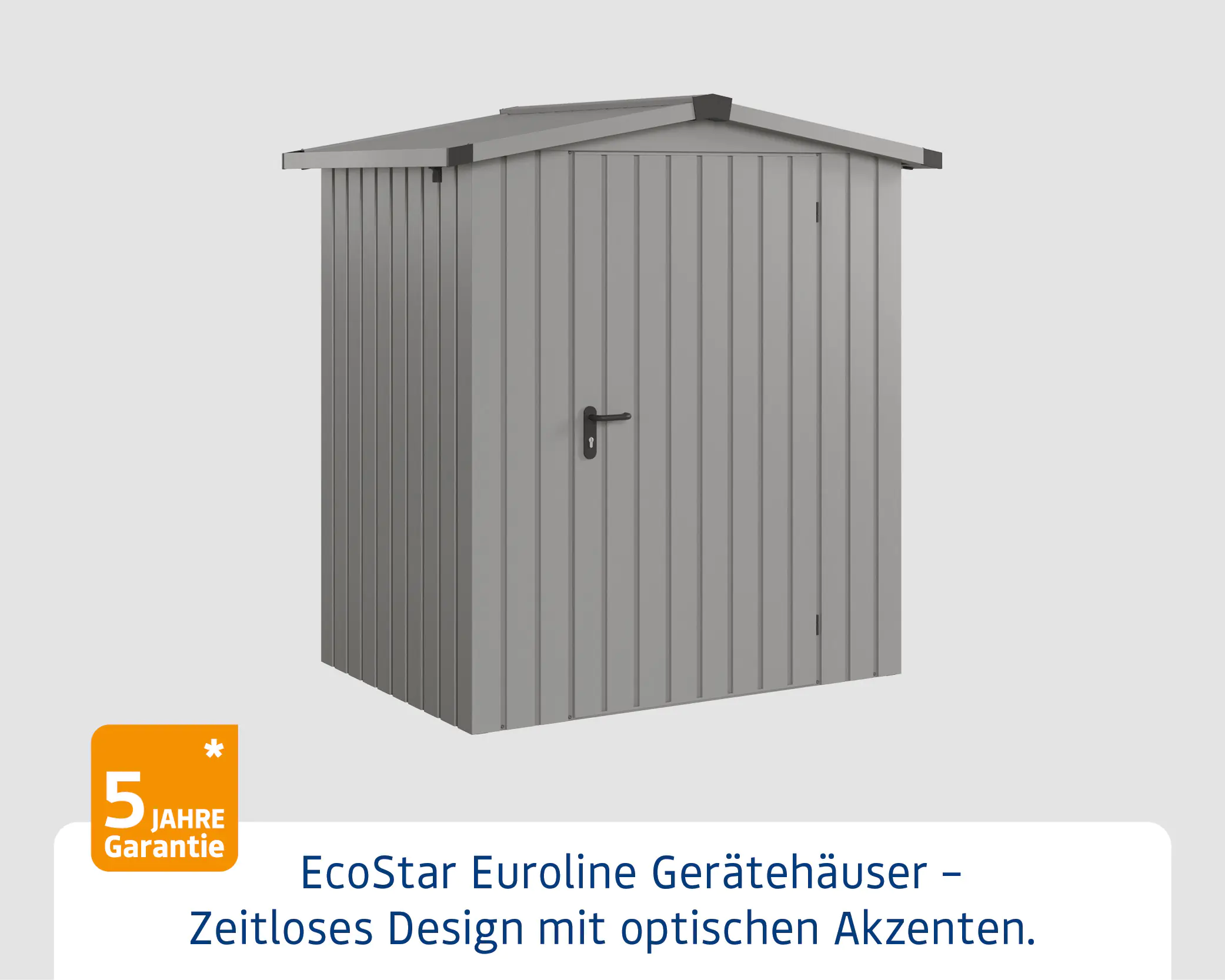EcoStar Metallgerätehaus Euroline ESD1 graualuminium 166 x 118 cm 1-flg. EcoStar Metallgerätehaus Euroline ESD1 graualuminium 166 x 118 cm 1-flg.