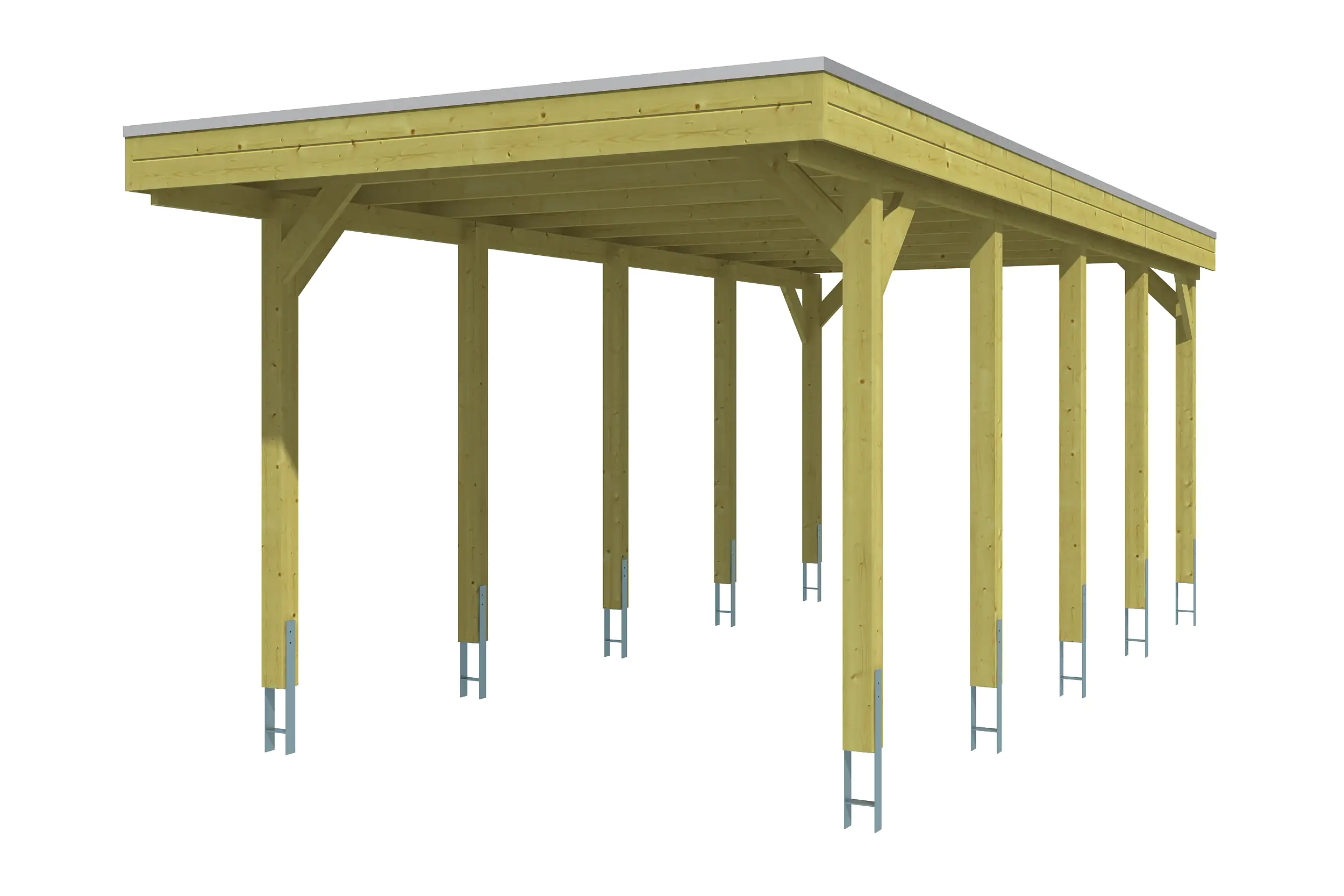 SKAN HOLZ Carport Friesland 314 x 708 cm mit EPDM-Dach