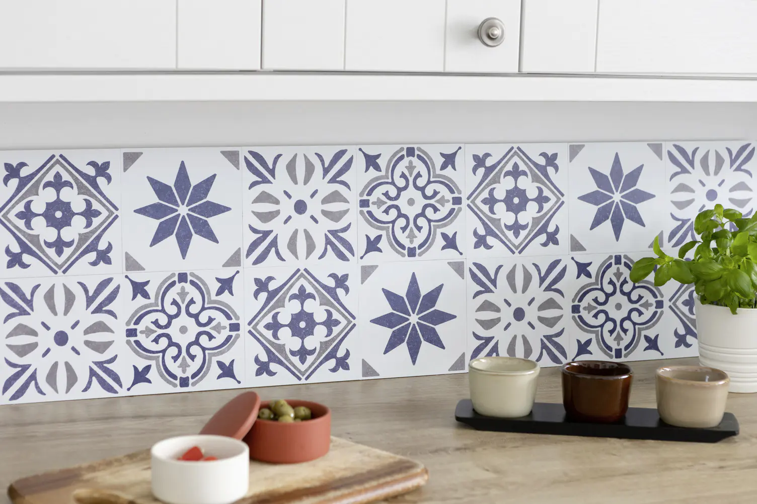 D-c-fix Wandfliesen selbstklebend Nadia blue 6er Set 15 x 15 cm