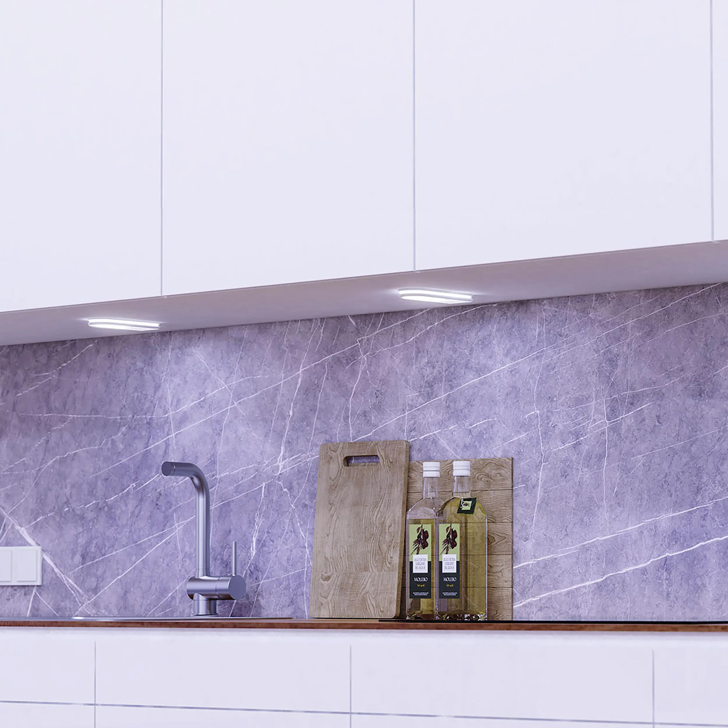 Müller Licht tint LED Unterbauleuchte Armaro 3er 15 x 5,5 cm RGBW Smart