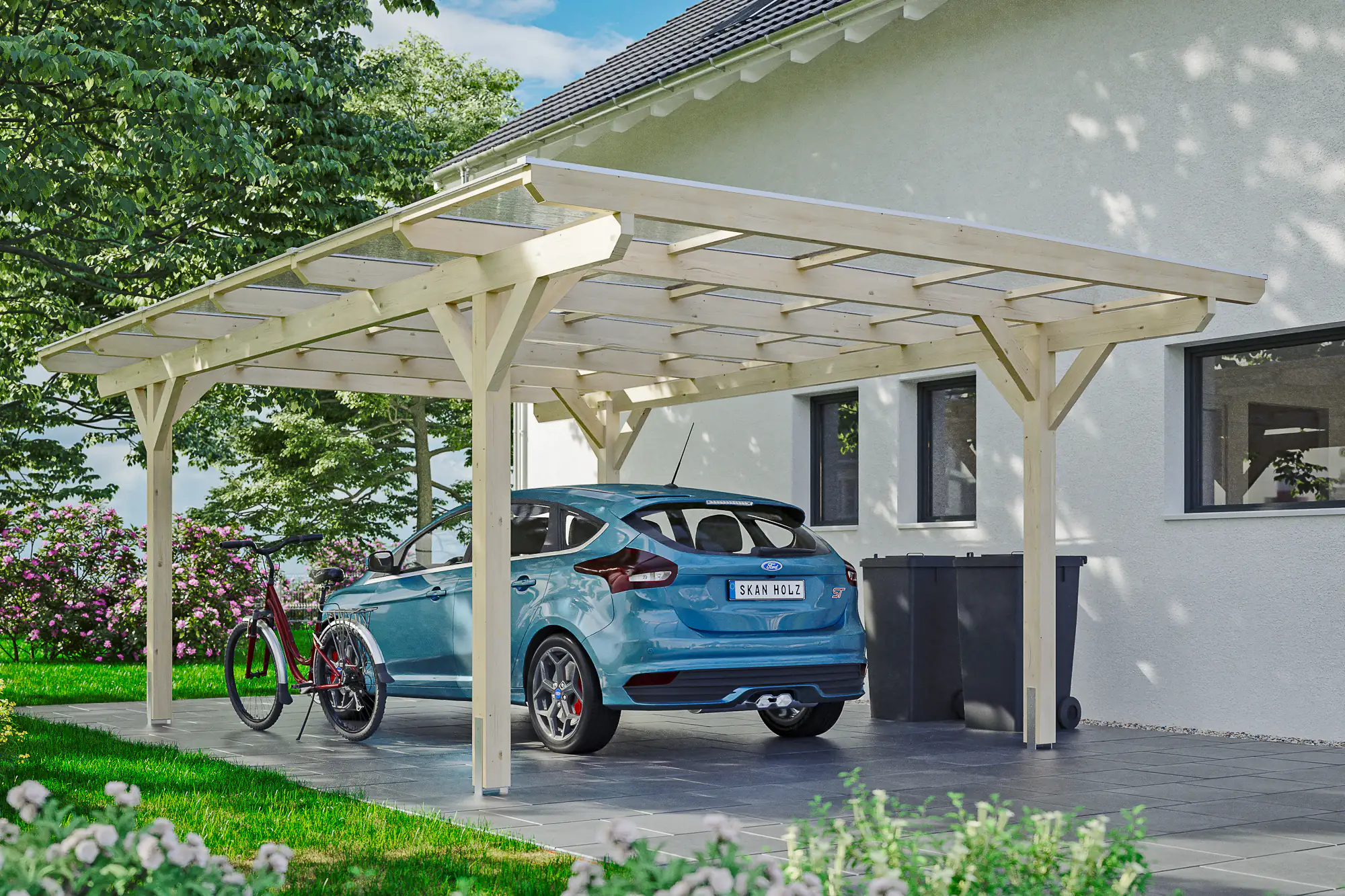 4018211246052 SKAN HOLZ Carport Odenwald 428 x 648 cm, natur