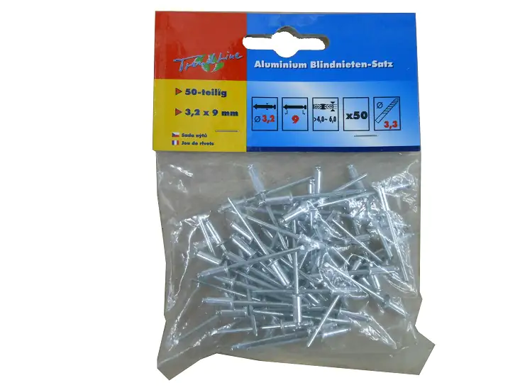 TrendLine Blindnieten-Set 3,2 x 9 mm 50-teilig