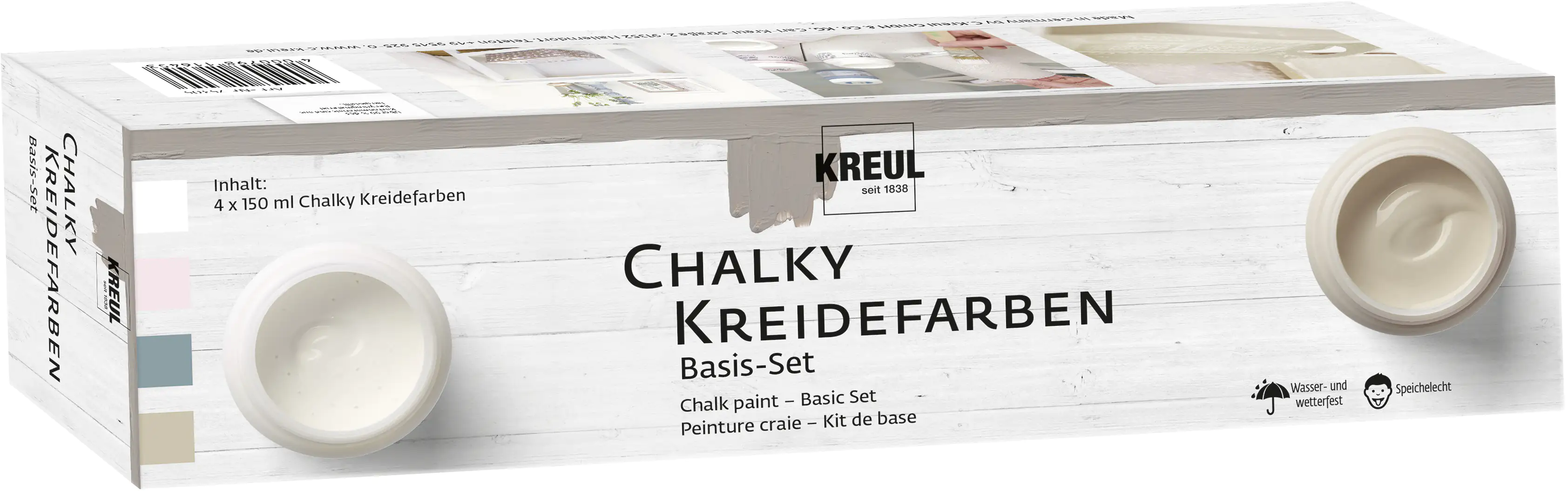 Kreul Chalky Kreidefarben Basis 4er Set 150 ml Kreul Chalky Kreidefarben Basis 4er Set 150 ml