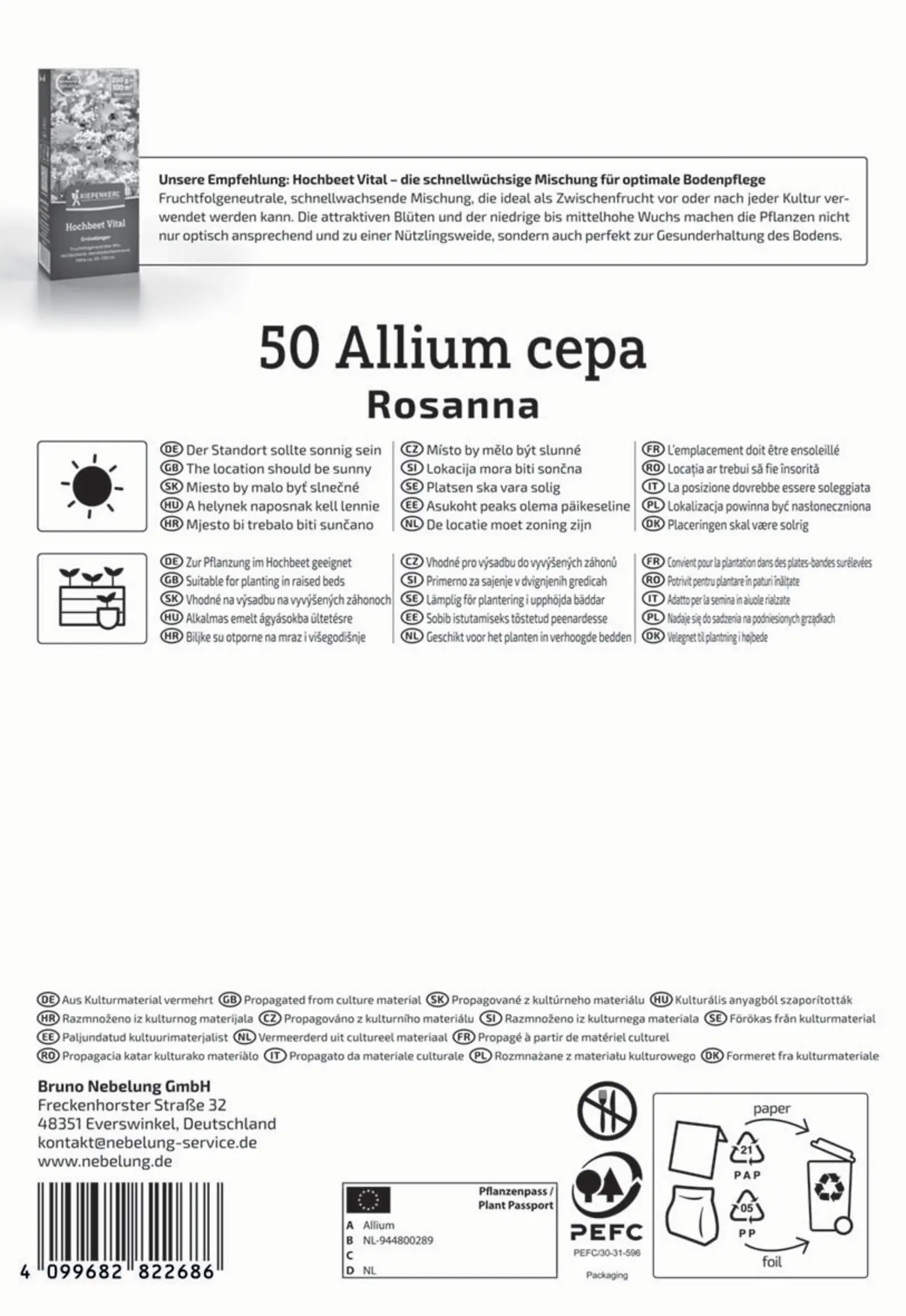 Kiepenkerl Profi-Line Steckzwiebel Rosanna Gr. 12/21, 70 Stück