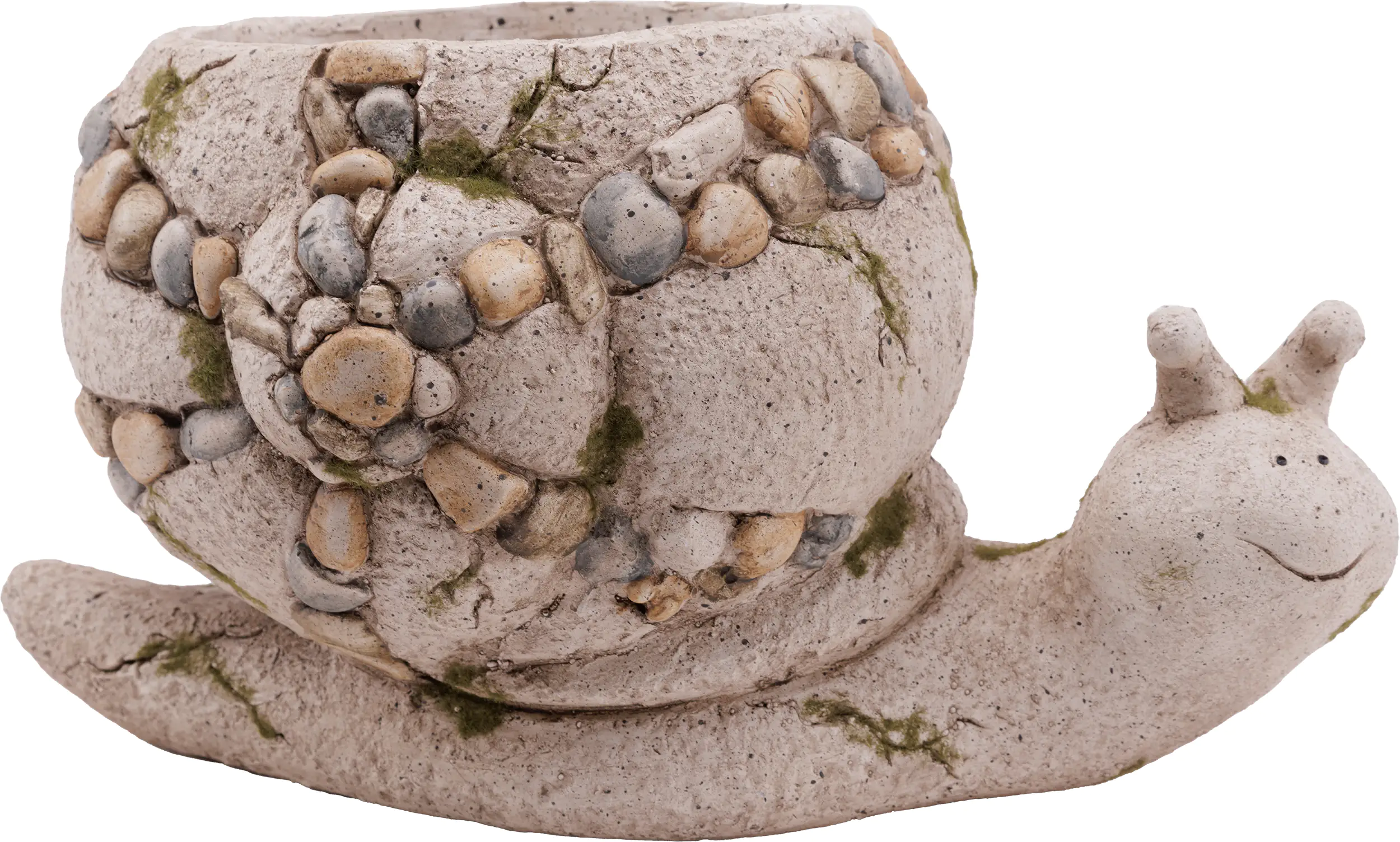 TrendLine Deko Pflanztopf Schnecke 24 x 43 x 22,5 cm grau