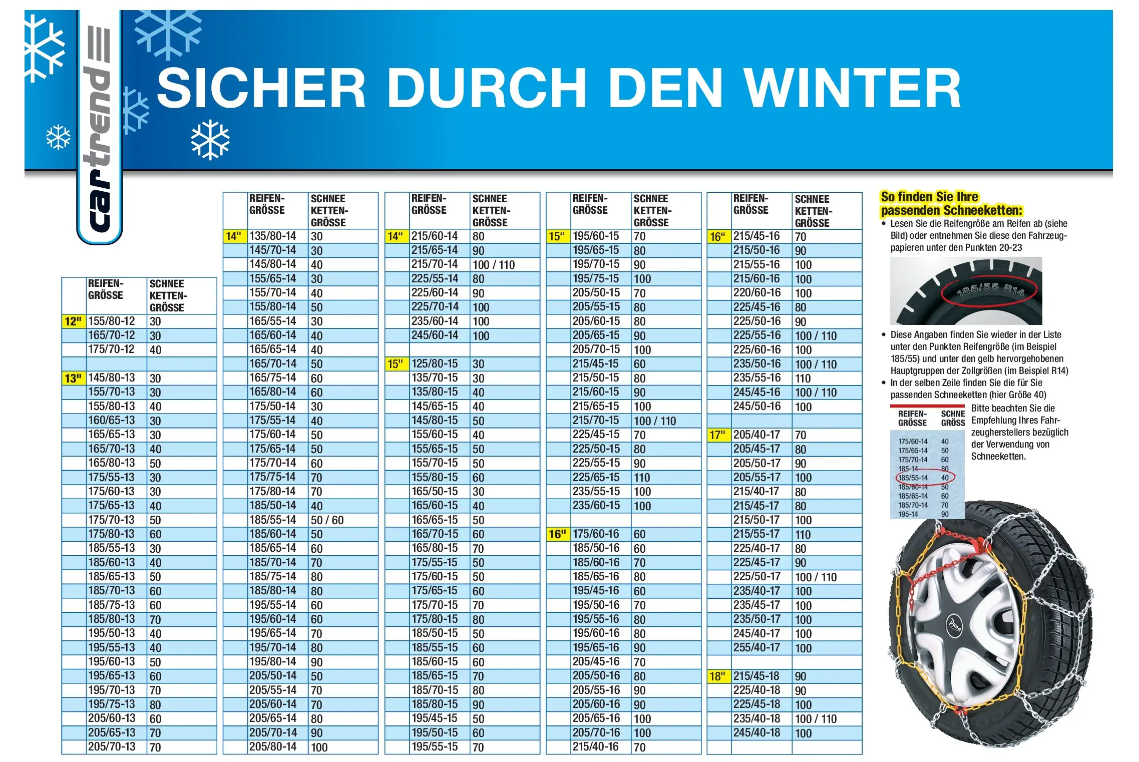 Cartrend Schneeketten Polar Safety Größe 70
