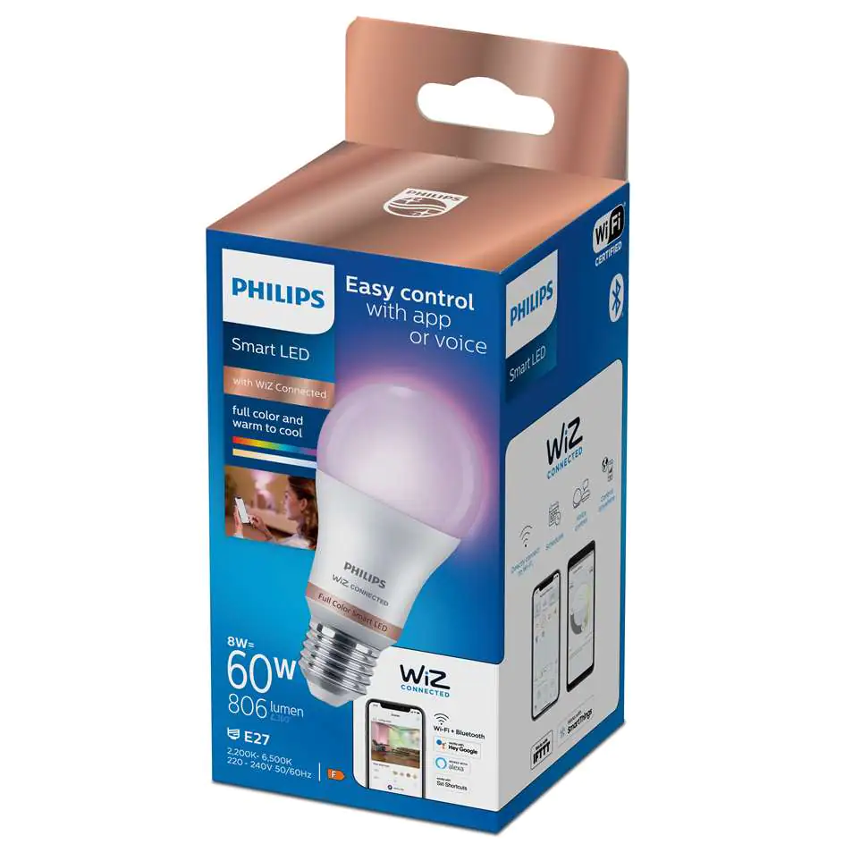 Philips Smart LED Leuchtmittel Tunable White & Color A60 E27 Birne 8 W Philips Smart LED Leuchtmittel Tunable White & Color A60 E27 Birne 8 W