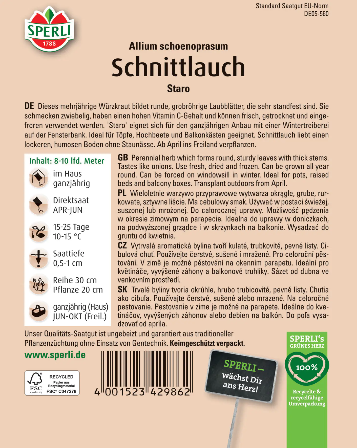Sperli Schnittlauch Staro Sperli Schnittlauch Staro
