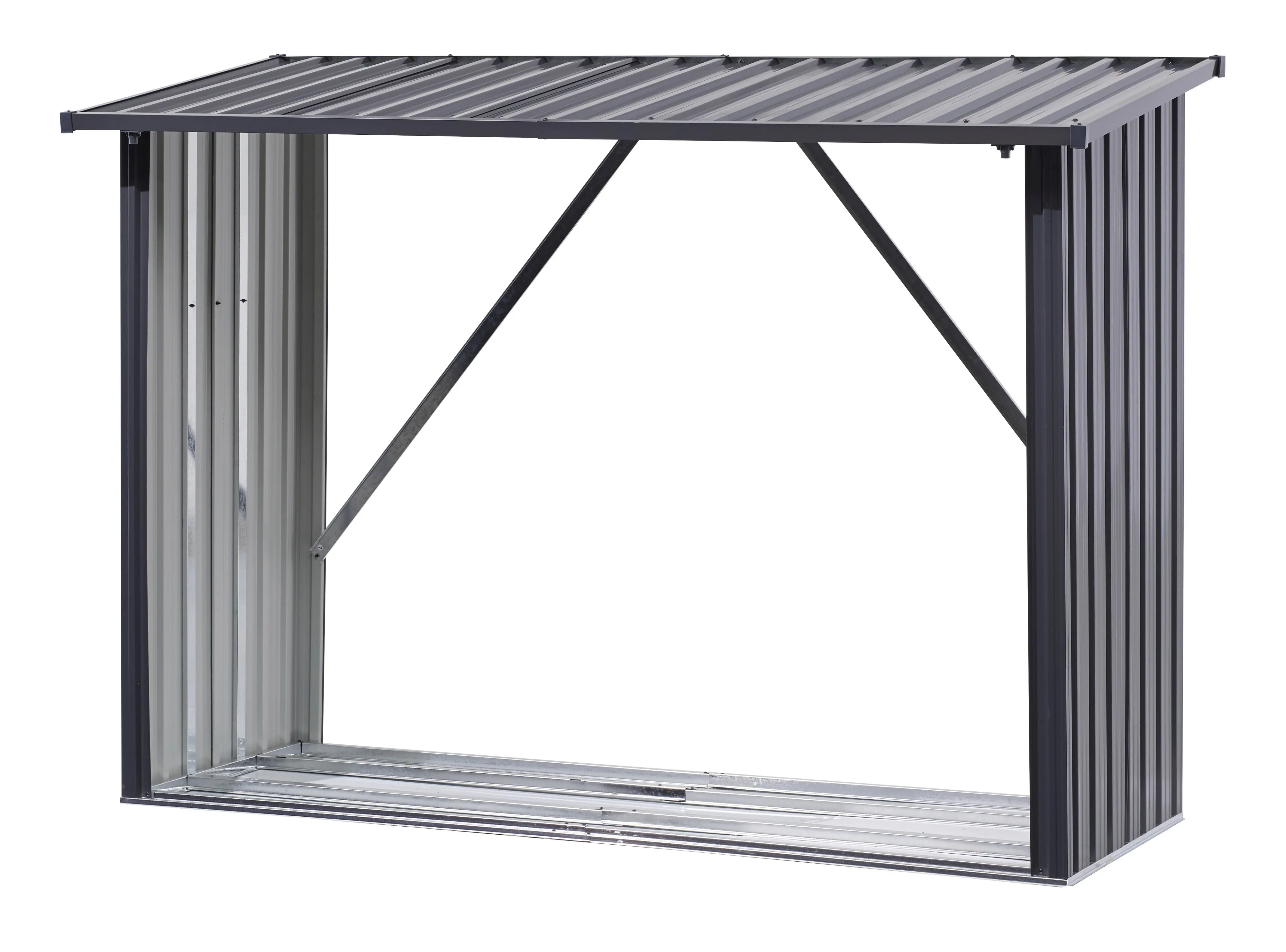 Florawolrd Kaminholzregal XL anthrazit 217 x 89 cm