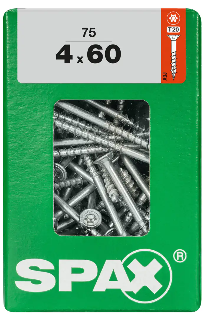 Spax Universalschrauben 4.0 x 60 mm TX 20 Senkkopf - 75 Stk.