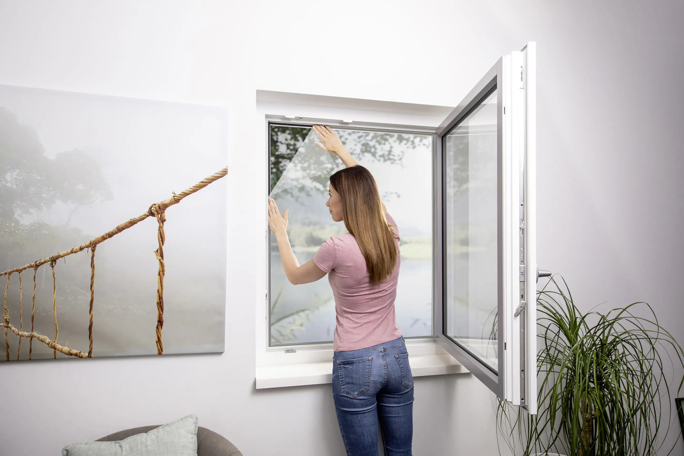 Primaster Fliegenschutz-Gitter 150 x 180 cm weiß kürzbar