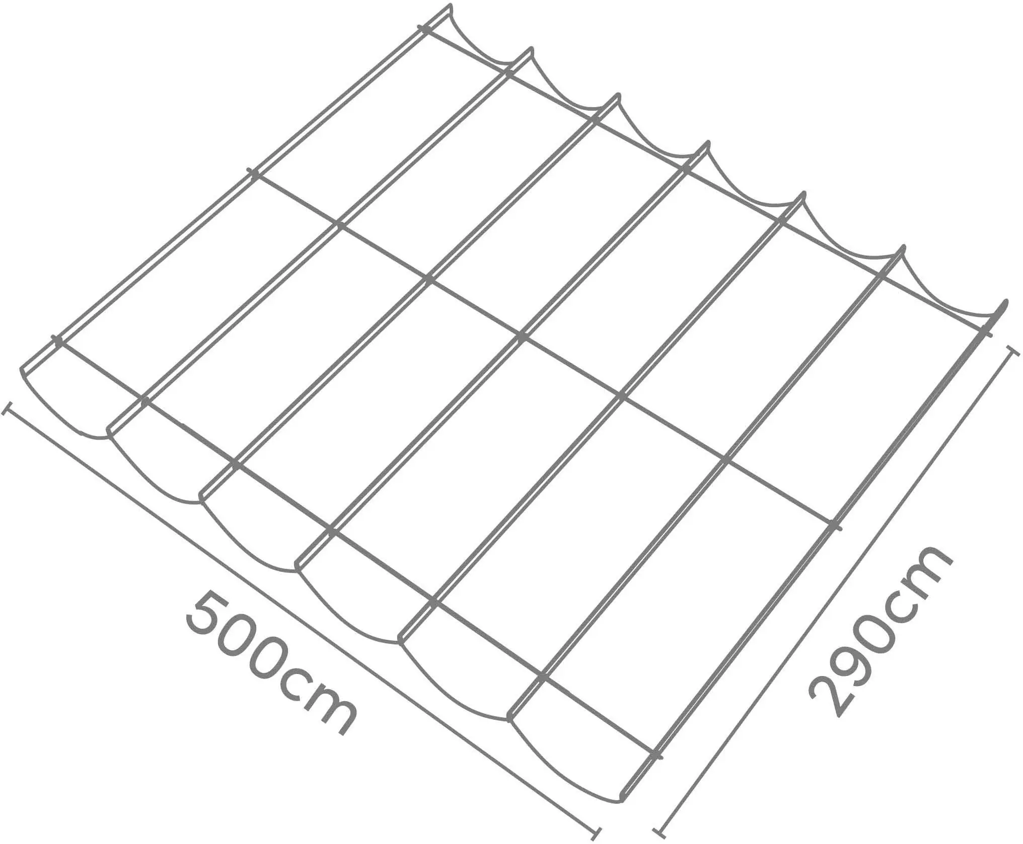 Platinum Faltsonnensegel Coolfit 2,9 x 5 m grau