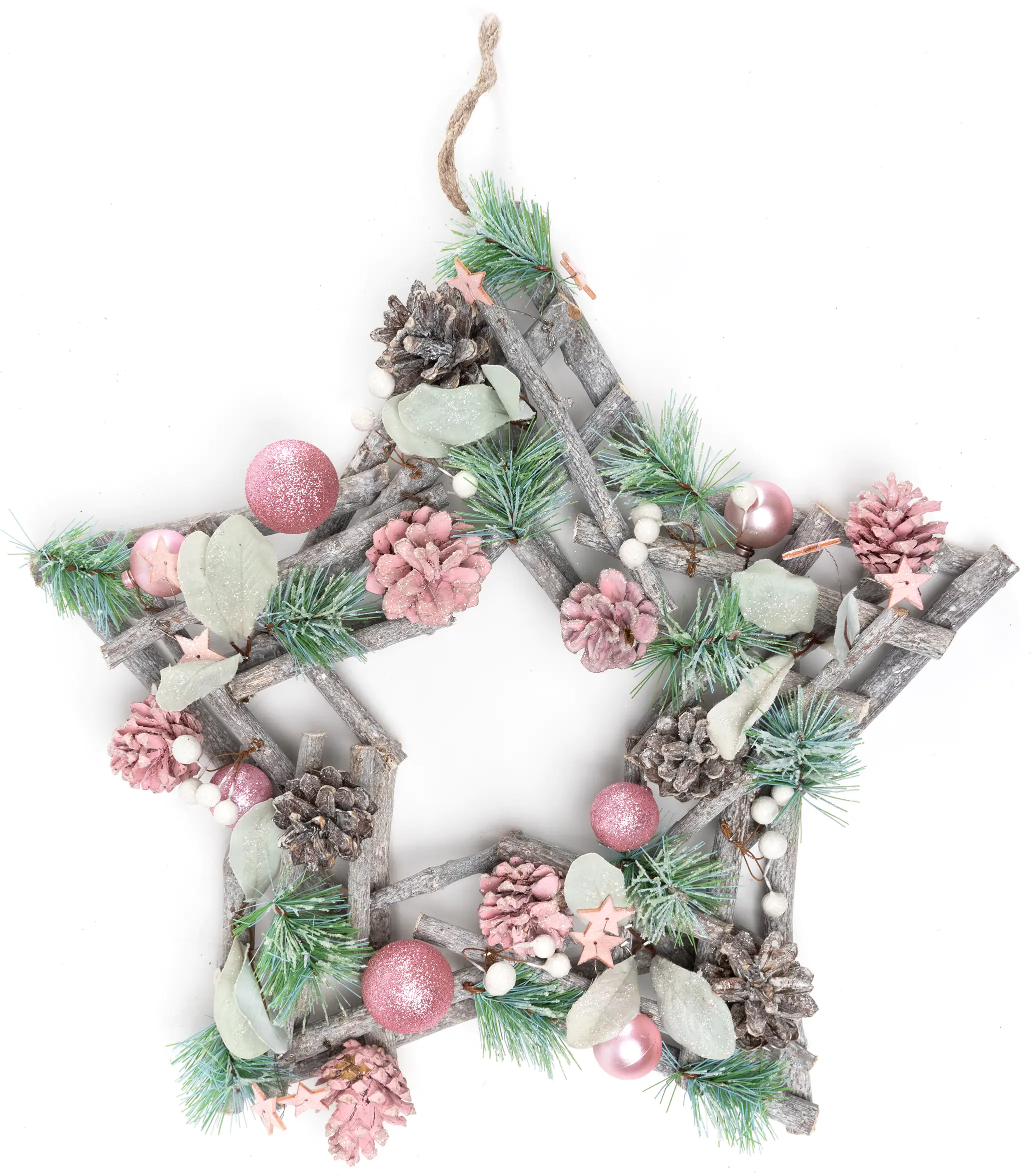 TrendLine Deko Natur Kranz Stern 44 x 44 x 8 cm