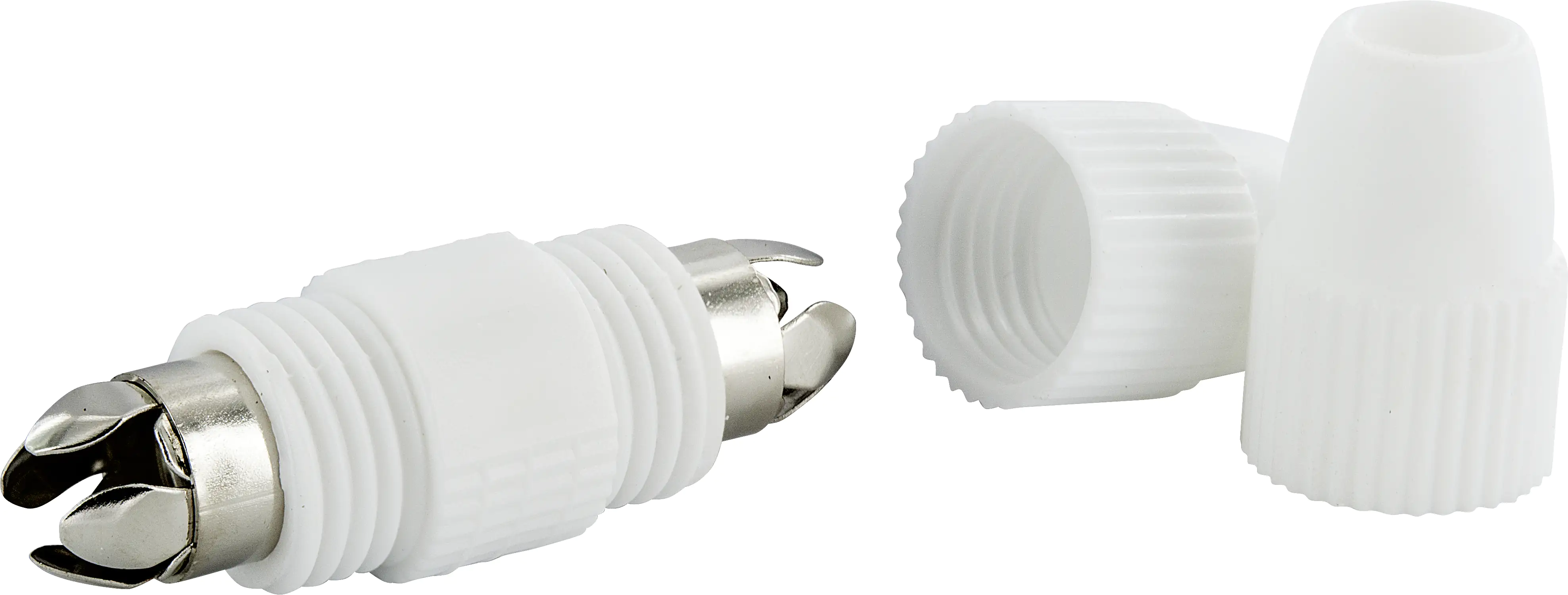 Schwaiger Koaxial Kabelverbinder KVB36 532 weiß, Innenleiter steckbar, 1 Stk.