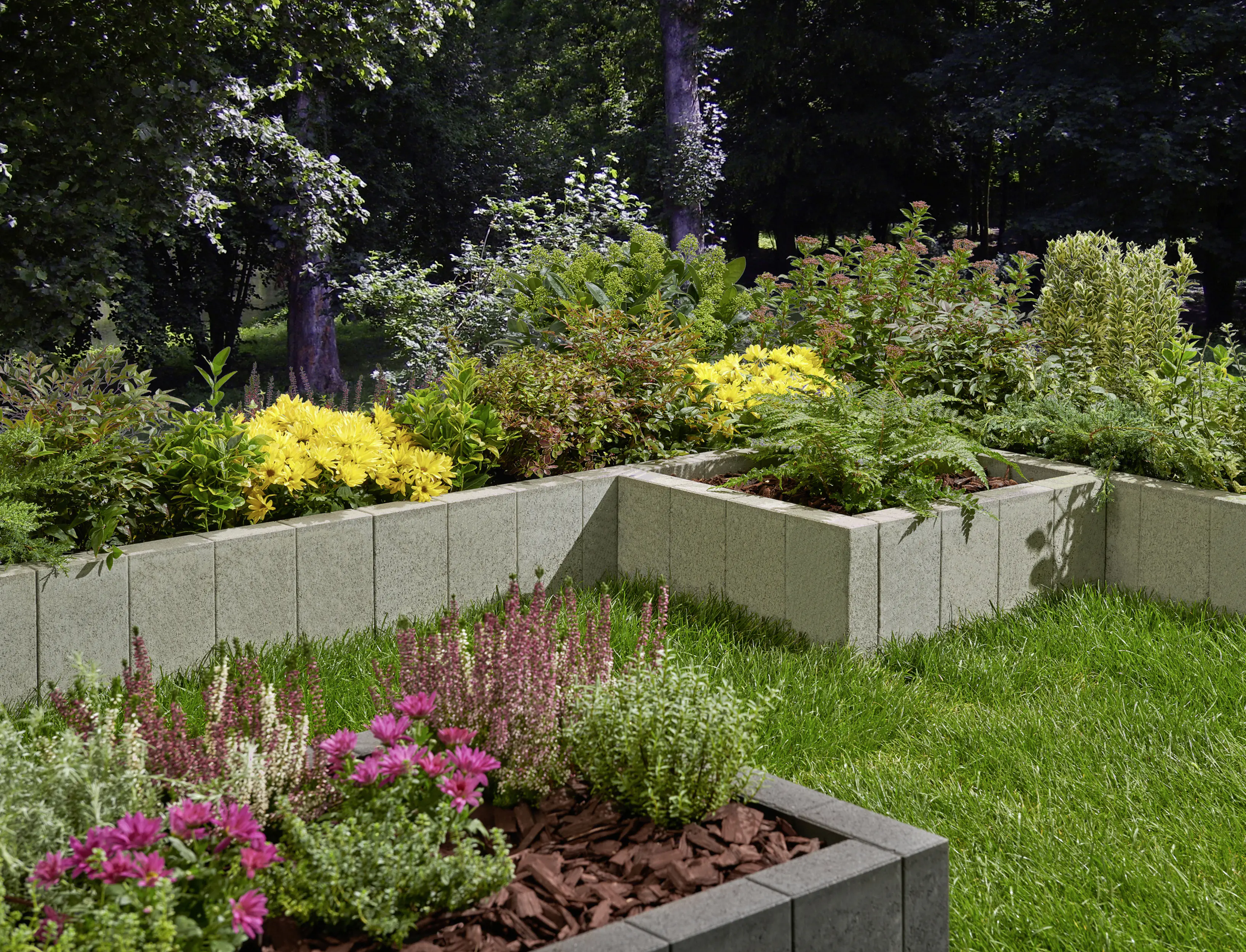 Kann Palisade Rechteck 50 x 25 x 6 cm grau Kann Palisade Rechteck 50 x 25 x 6 cm grau