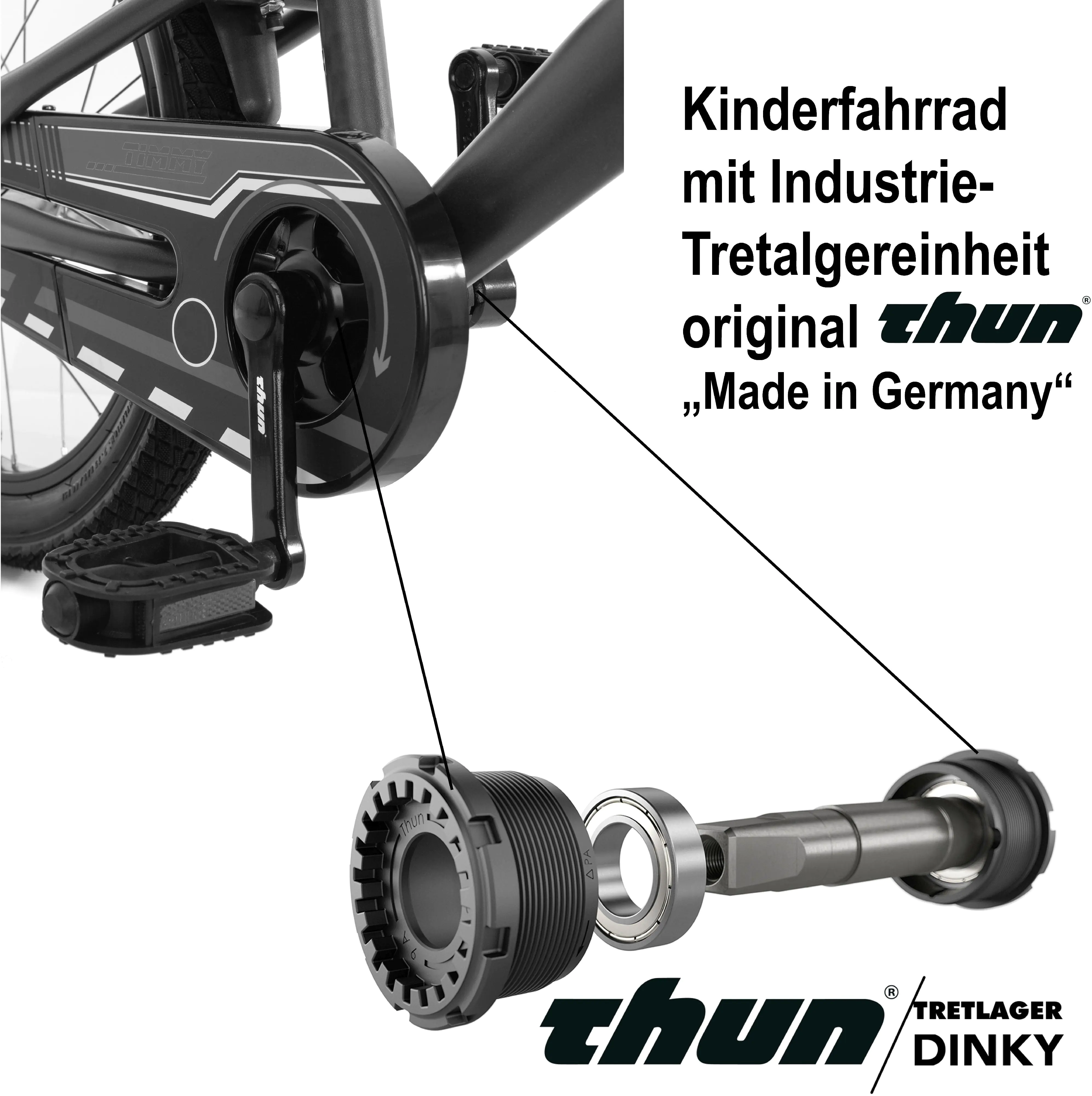 Bachtenkirch Kinderfahrrad Polizei 14 Zoll kristallweiß/blau/neon