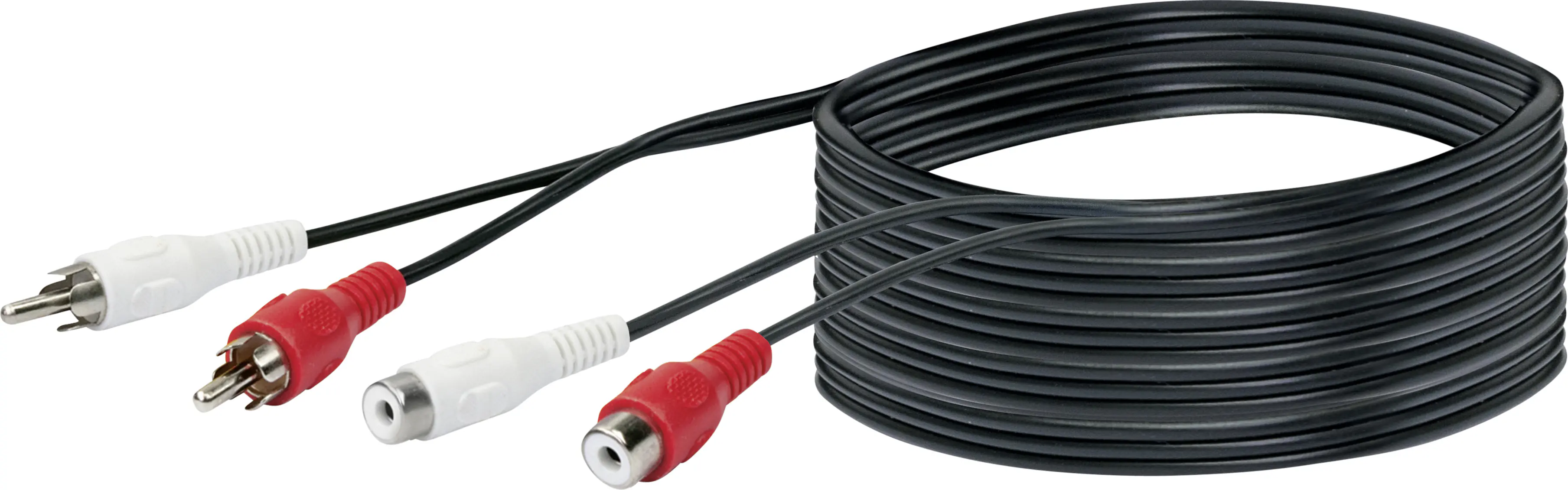 Schwaiger Audio Verlängerungskabel CIK5155 533 Cinch schwarz, 10m, 2x Cinch Stecker / 2x Cinch Buchs