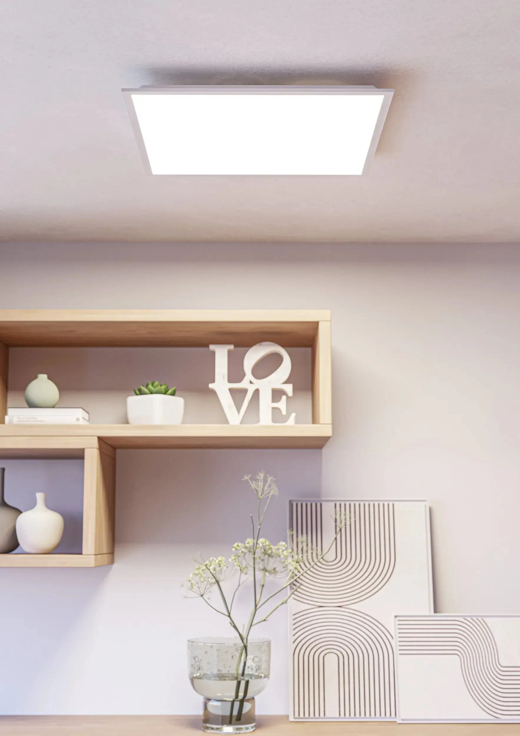 Eglo LED Deckenleuchte Moradillo-Z weiß 60 x 60 cm RGB dimmbar