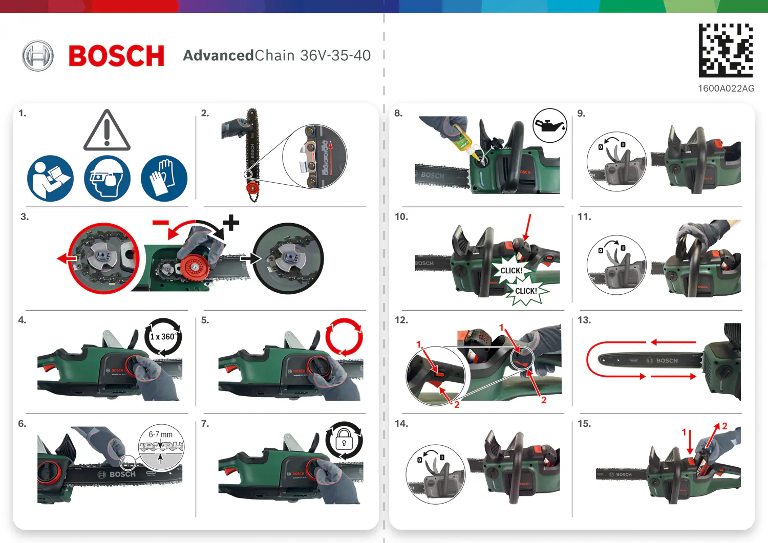 Bosch Akku-Kettensäge AdvancedChain 36V Solo