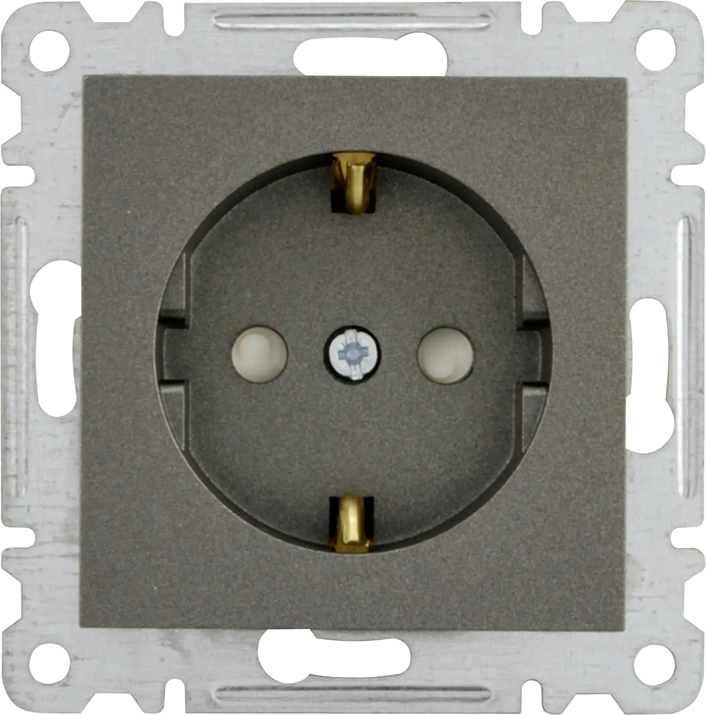 Unitec Steckdose mit Berührschutz anthrazit, Serie Karea Unitec Steckdose mit Berührschutz anthrazit, Serie Karea