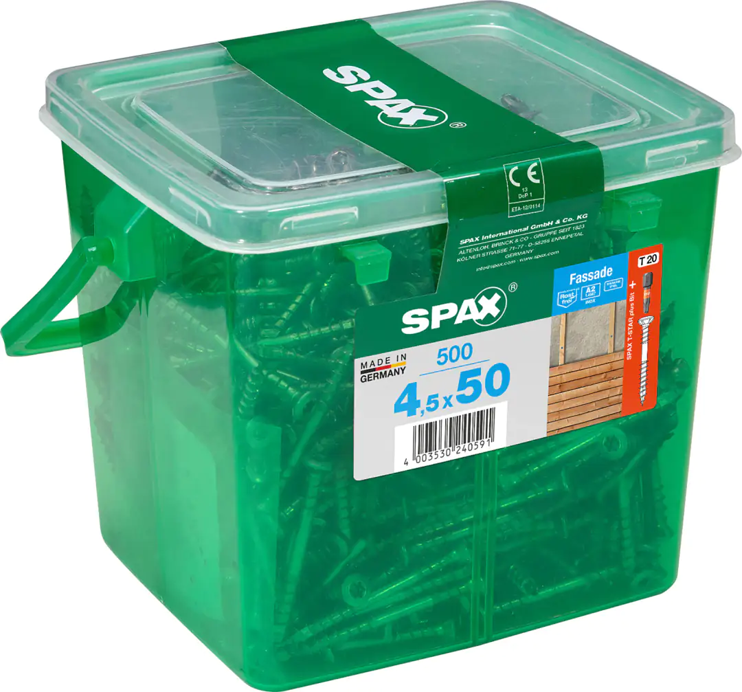 Spax Fassadenschrauben 4,5 x 50 mm, 500 Stück