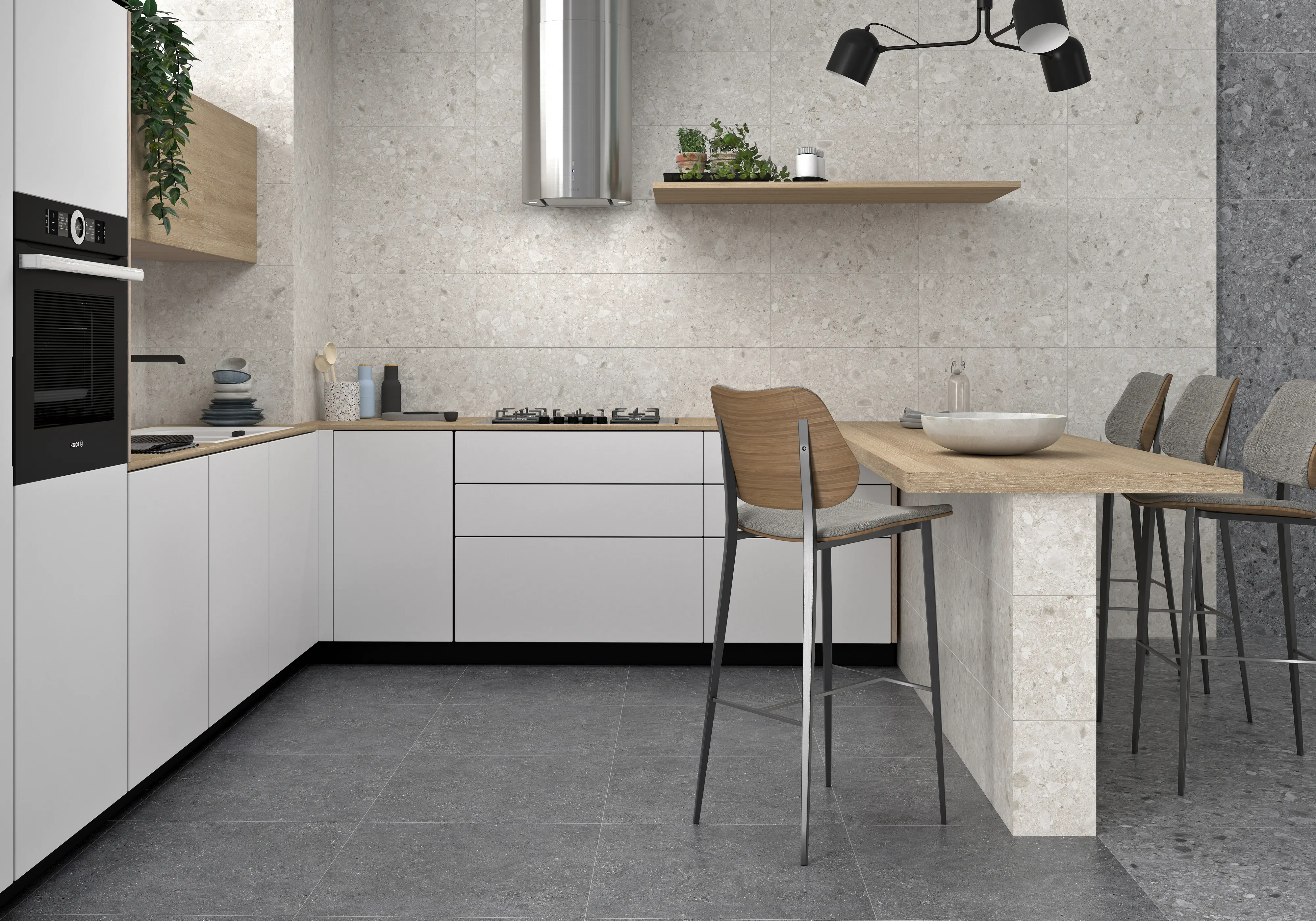 Terrassenplatte Alpen 60 x 60 x 2 cm grau Terrassenplatte Alpen 60 x 60 x 2 cm grau