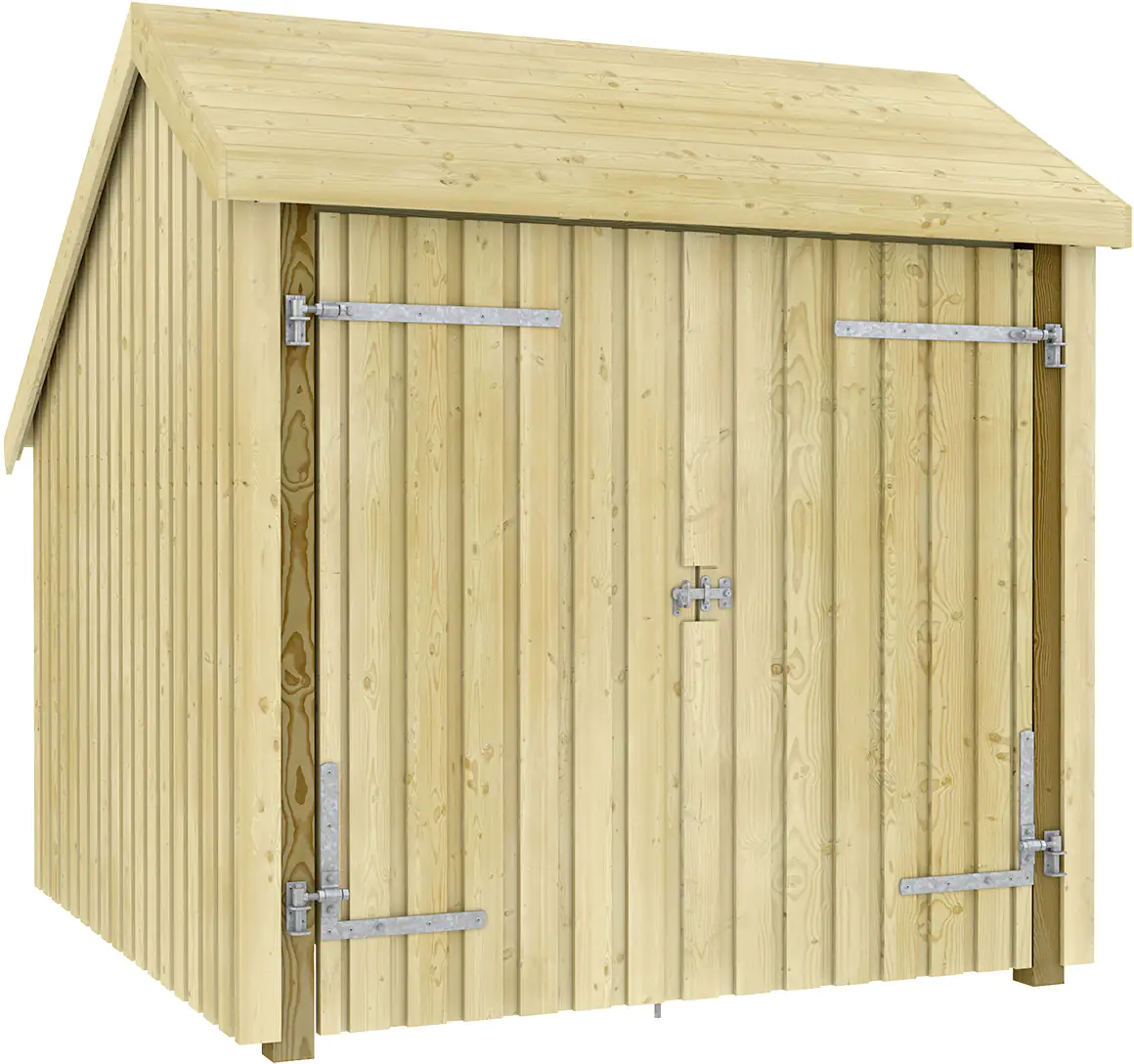 Plus Fahrrad/Geräteschuppen m/Doppeltür 5,7 m² unbehandelt