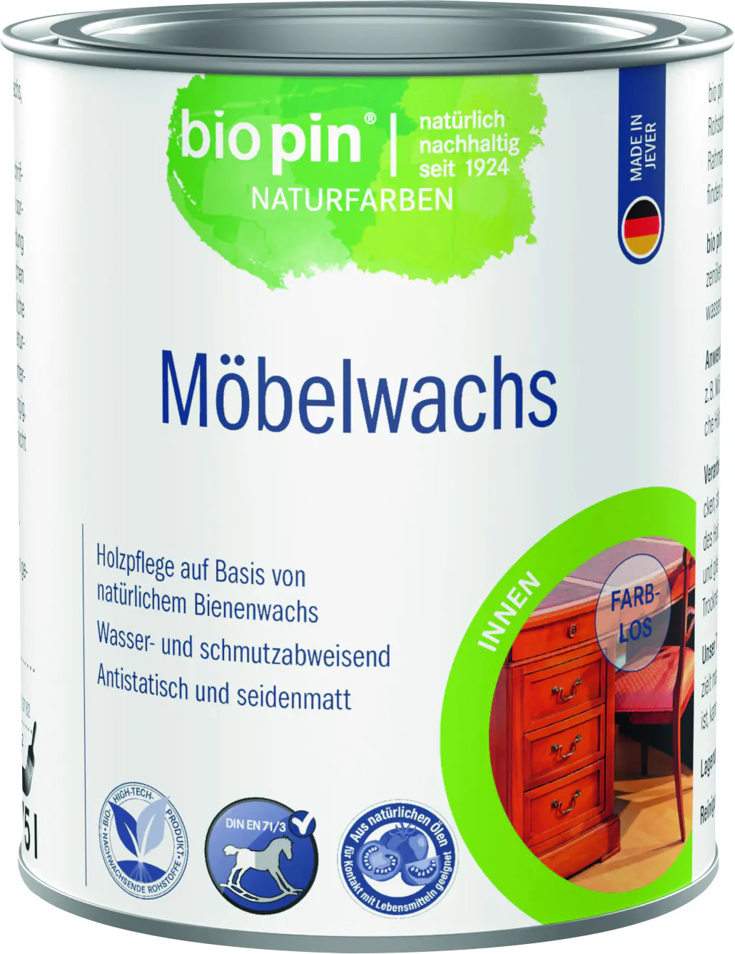 Biopin Möbelwachs 750 ml farblos