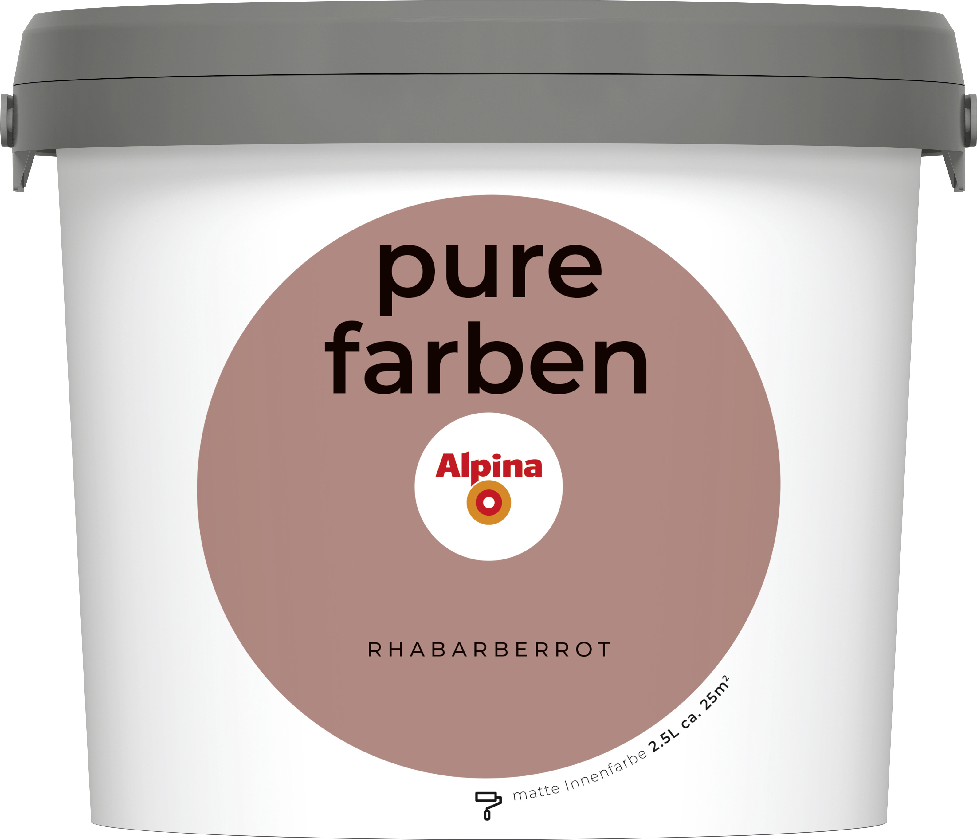 Alpina Pure Farben Wandfarbe rhabarberrot 2,5 L