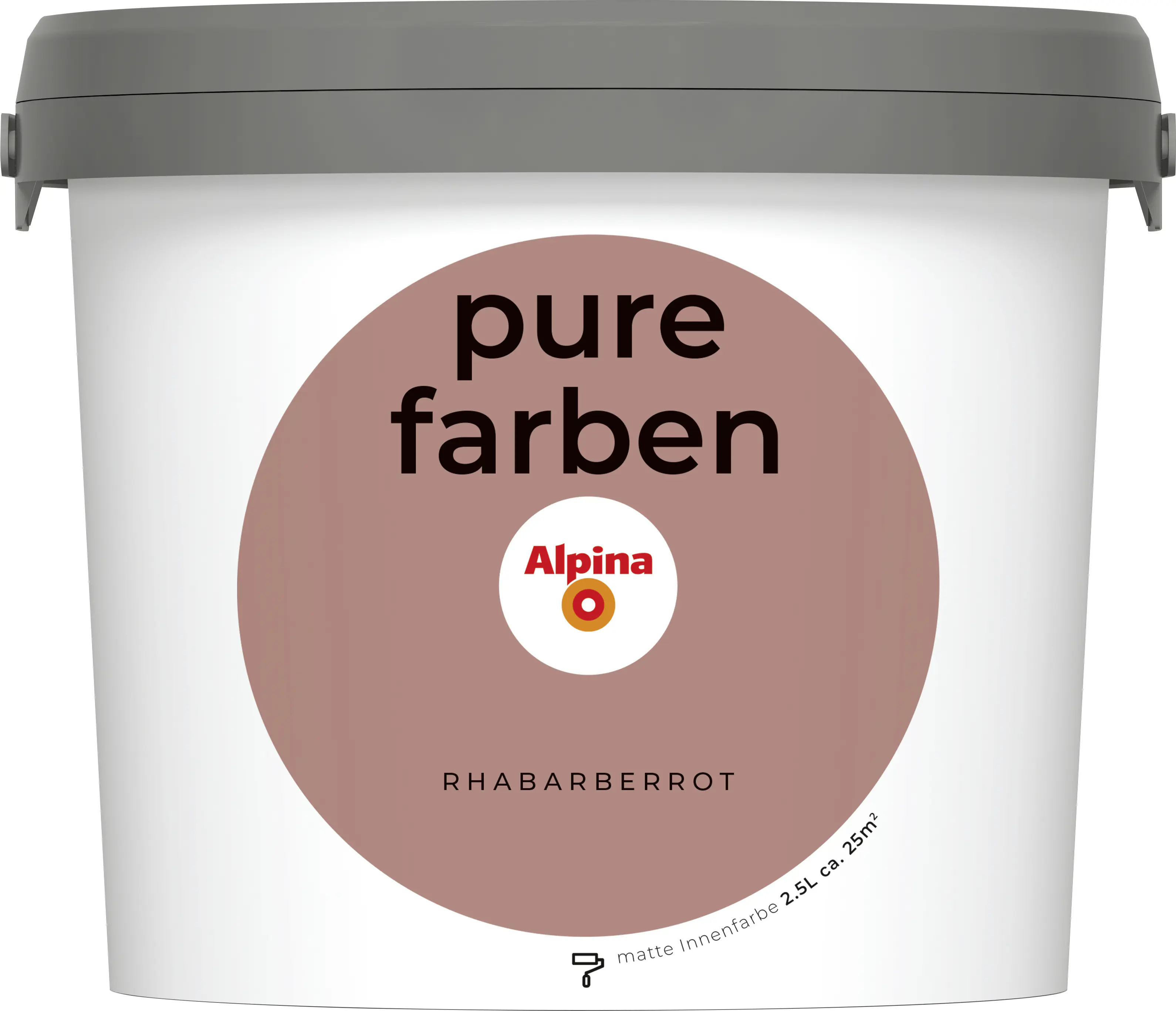 Alpina Pure Farben Wandfarbe rhabarberrot 2,5 L