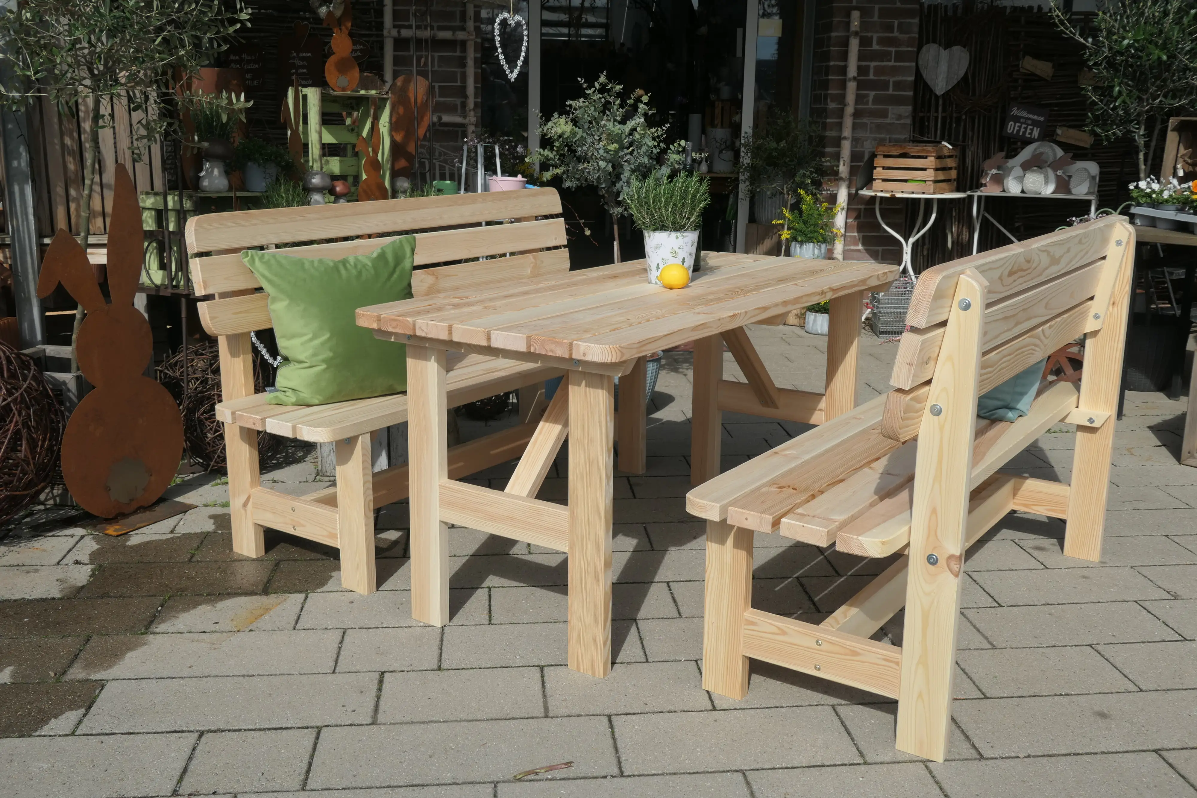 iWerk Massivholzgarnitur Kiefer natur 3-teilig