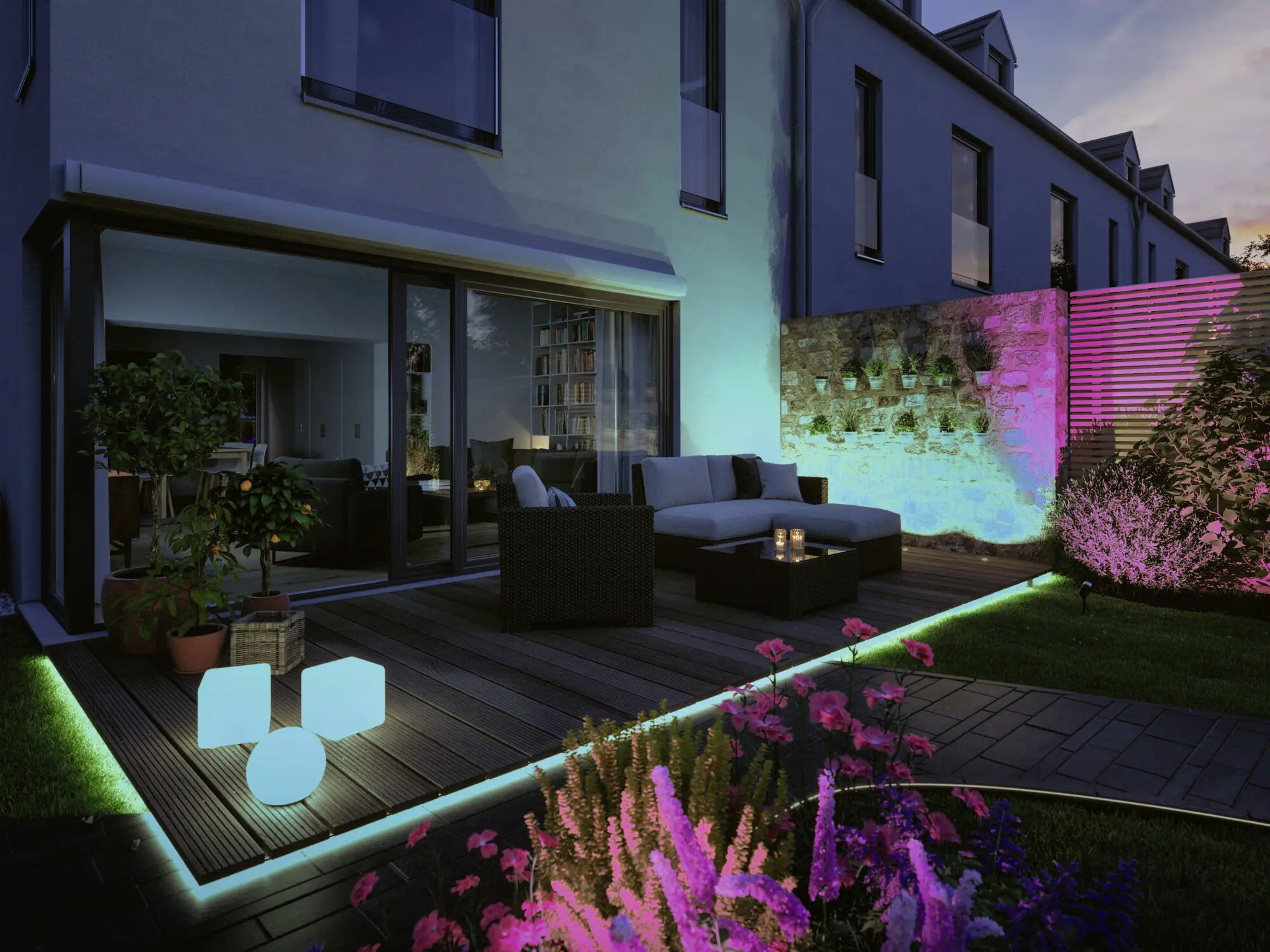 Paulmann Plug & Shine Neon Stripe Outdoor, 2 m, weiß, dimmbar, RGBW